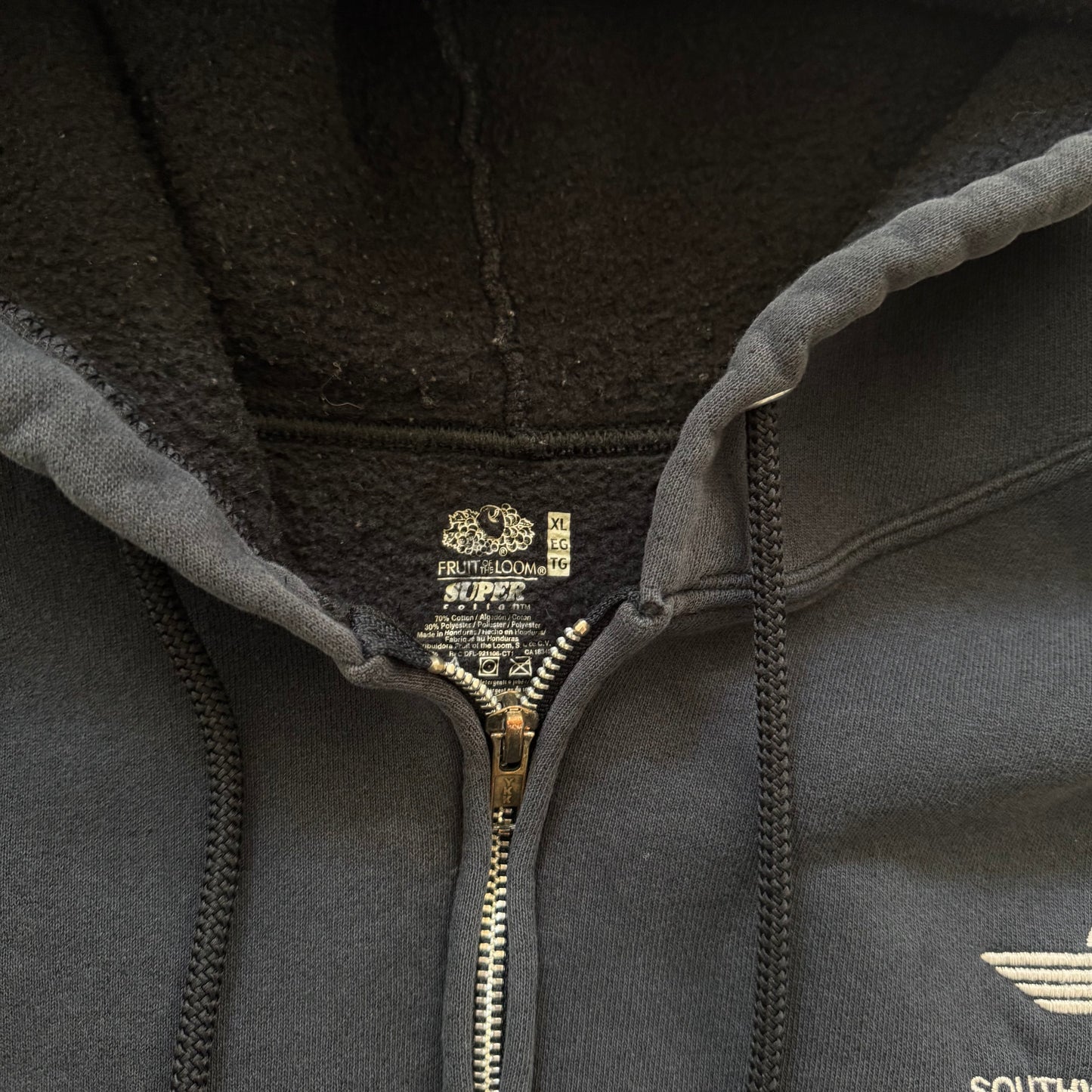 dark navy blue southwest airlines zip up hoodie jacket