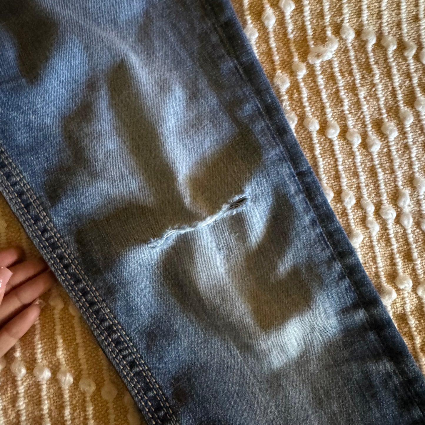 denim blue berock y2k mid rise bootcut jeans (2)
