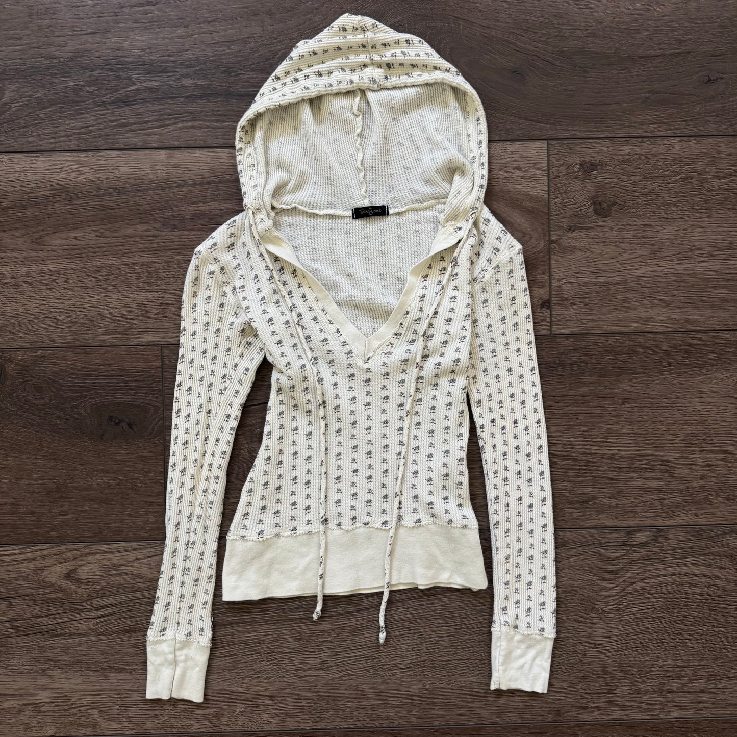 créame floral vintage forever 21 v neck hoodie