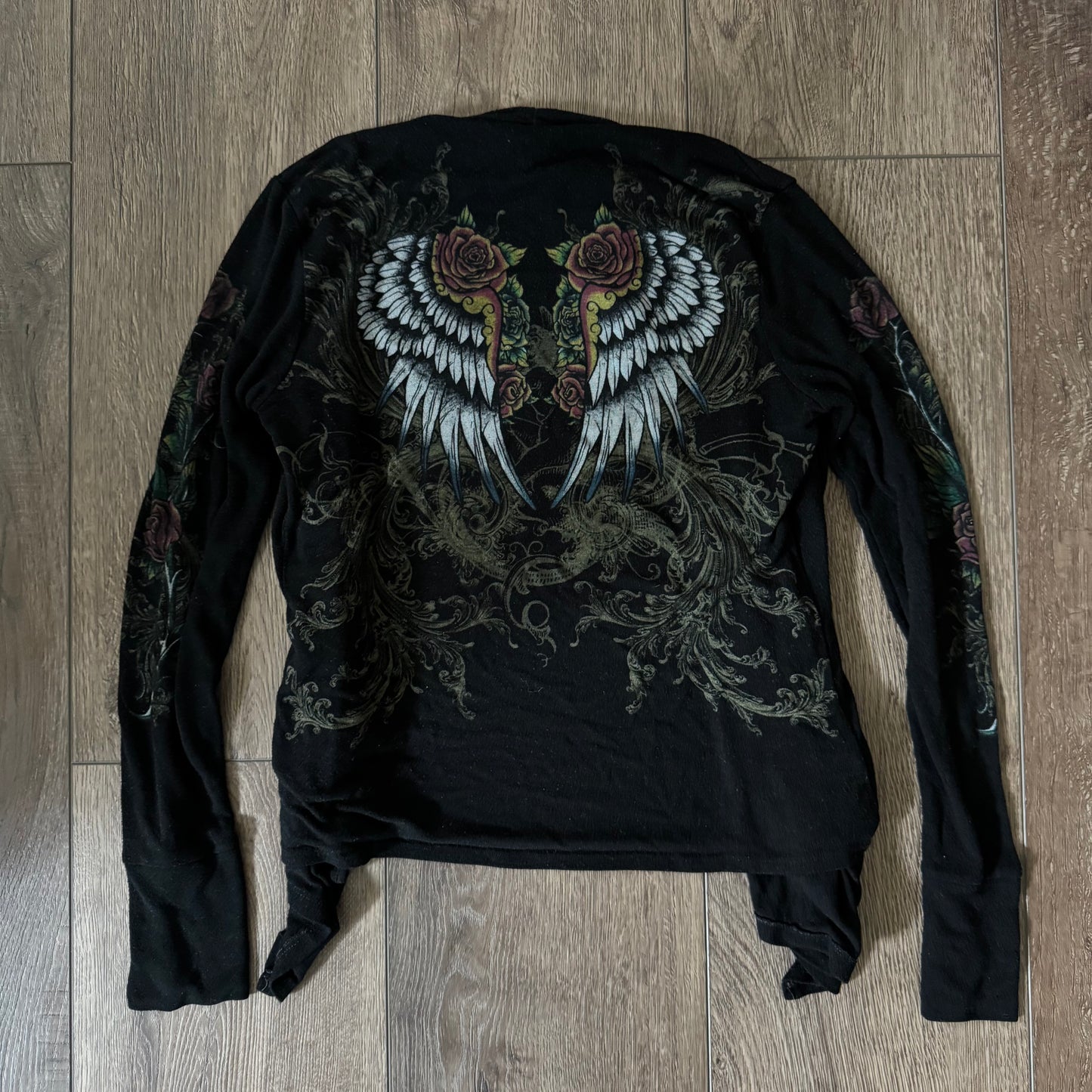 black cybery2k angel long sleeve cardigan (L)