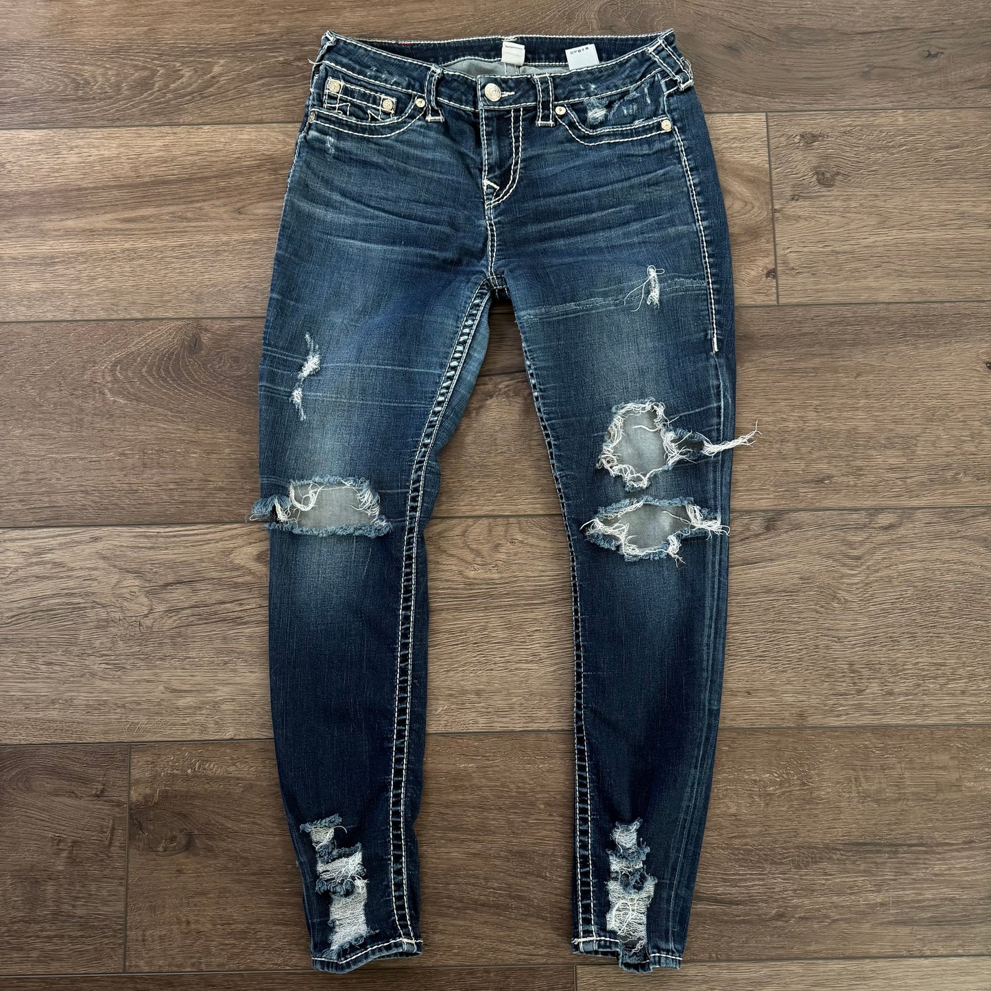 denim blue true religion ripped stretchy skinny jeans (31)