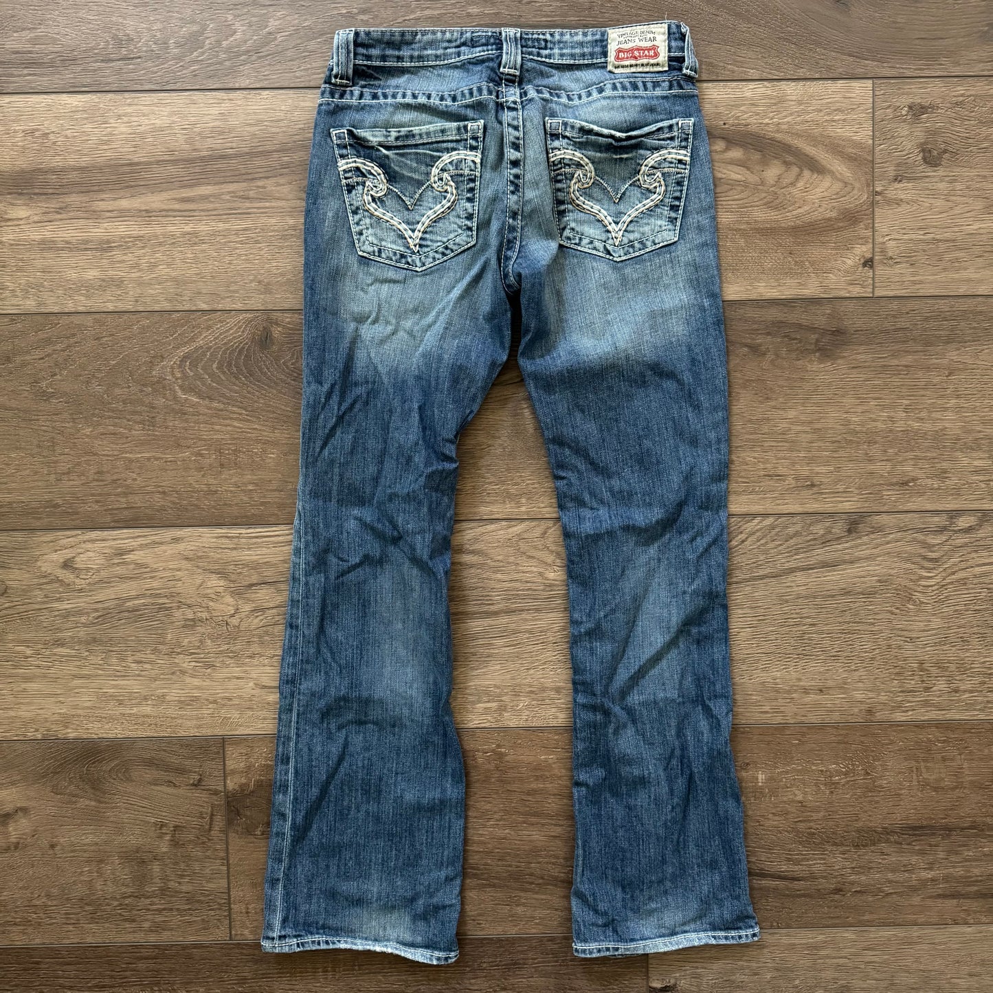 denim blue big star remy lowrise vintage bootcut jeans