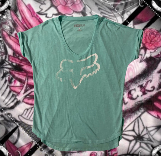 Blue ‘Fox Racing’ Graphic Oversized Tee