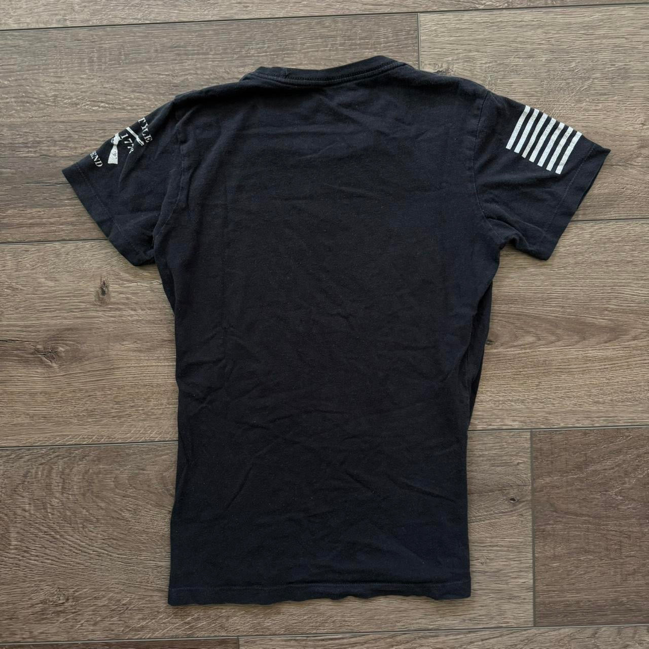 black & white aromatherapy gun graphic shirt