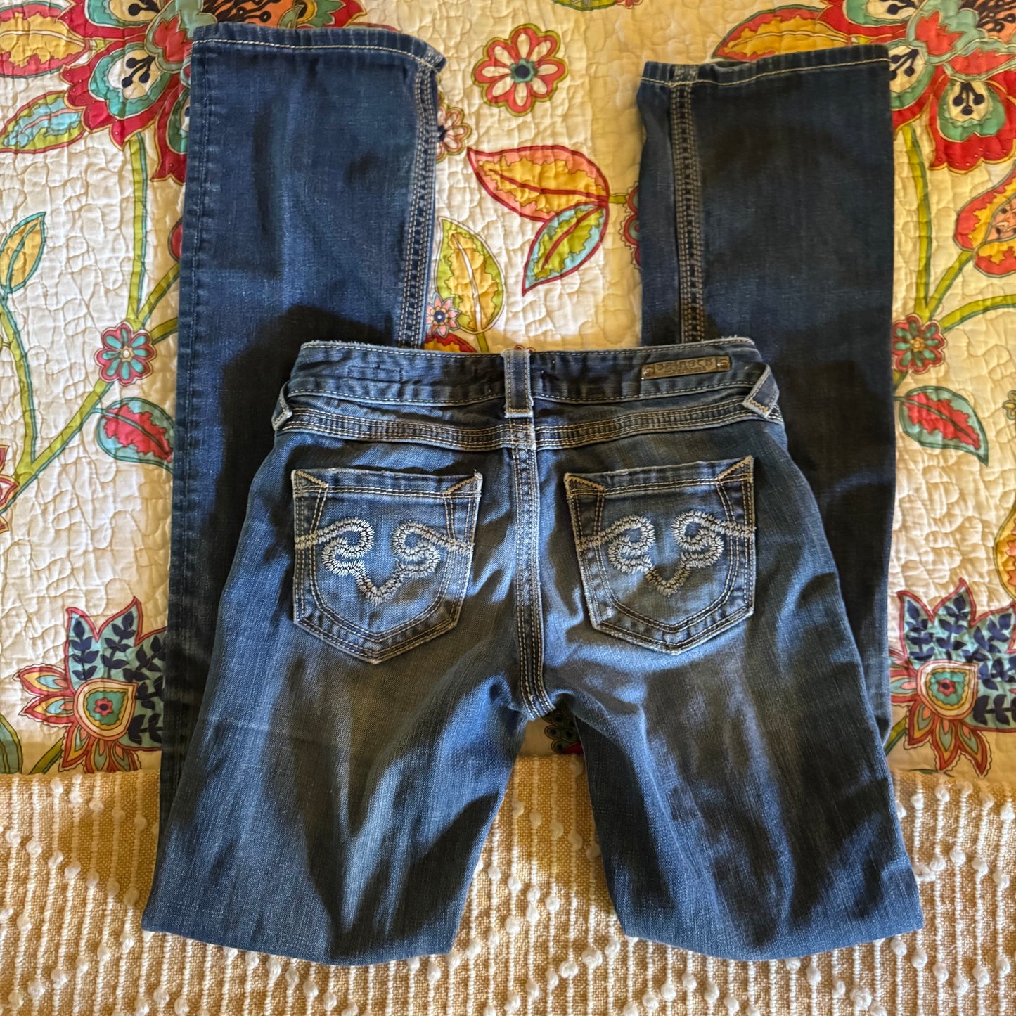 denim blue berock y2k mid rise bootcut jeans (2)