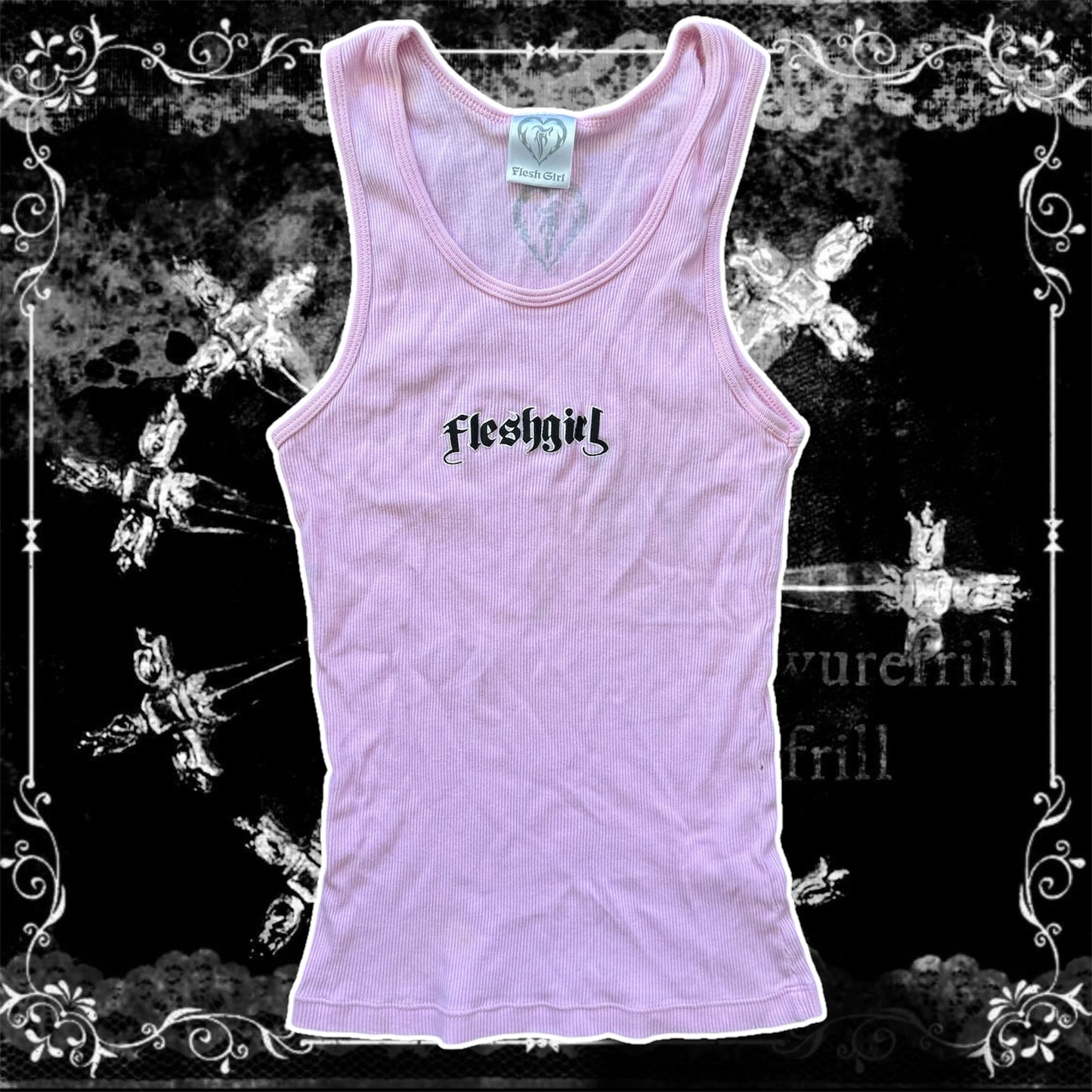 light pink magenta ish fleshgirl ribbed tank top