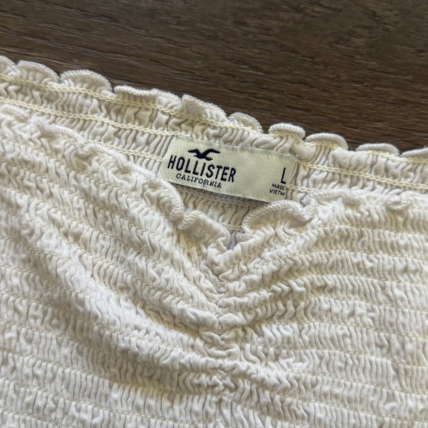 white stretchy boho hollister crop tube top