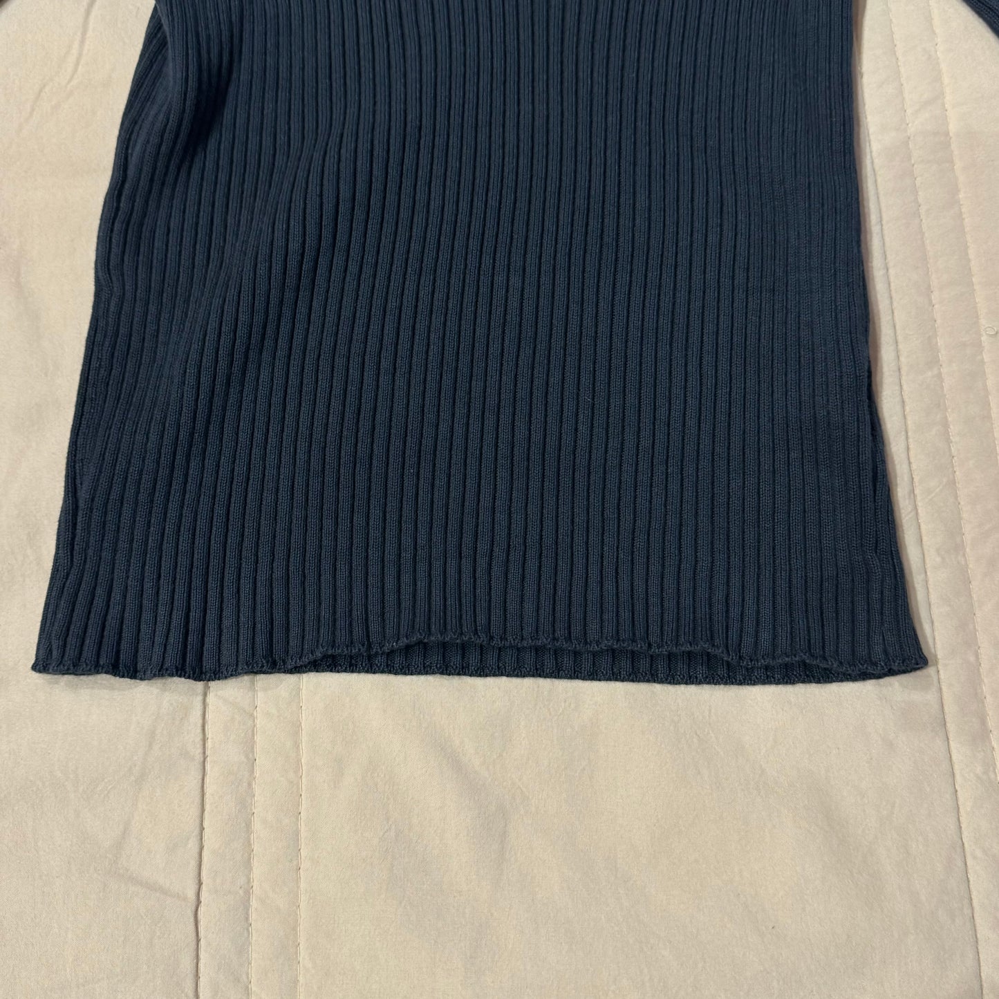 Navy Blue ‘Brandy Melville’ V Neck Cropped Sweater