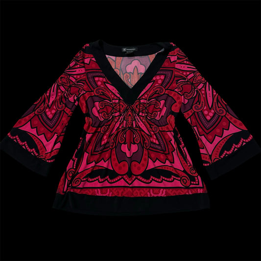 Pink & Black ‘INC international concepts’ Y2K Babydoll Blouse