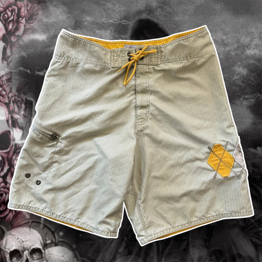 light green and yellow mossimo men’s y2k swim trunks (34)