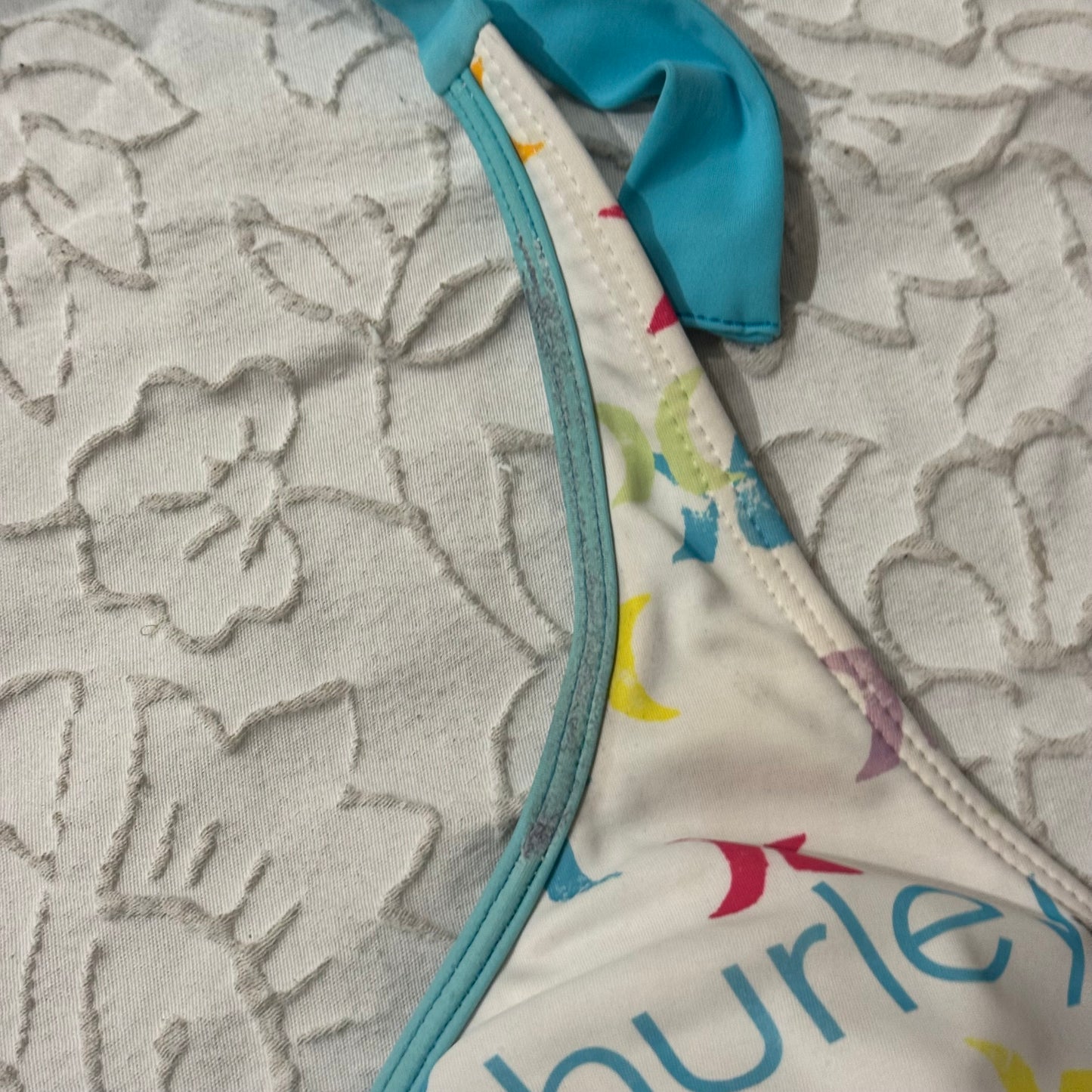 White & Blue ‘Hurley’ Y2K Bikini Top