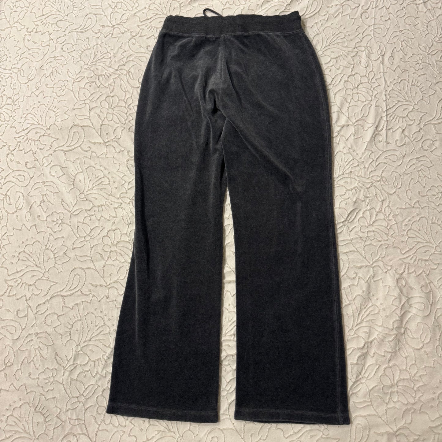 Dark Grey ‘Liz Claiborne’ Velour Flared High Rise Sweatpants