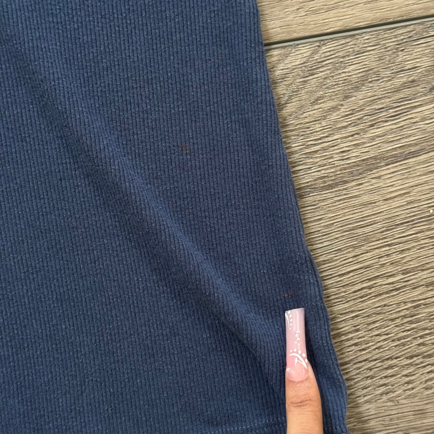 navy blue aero lave trim henley shirt short sleeve
