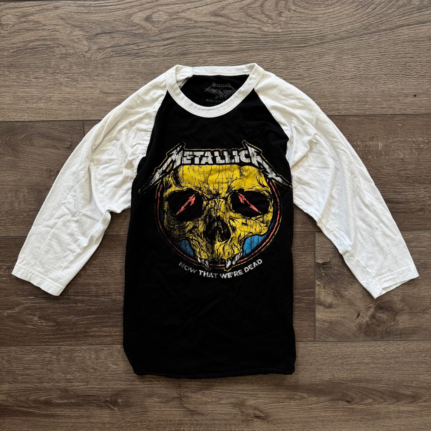 white & black metálica now that we are dead graphic men’s shirt