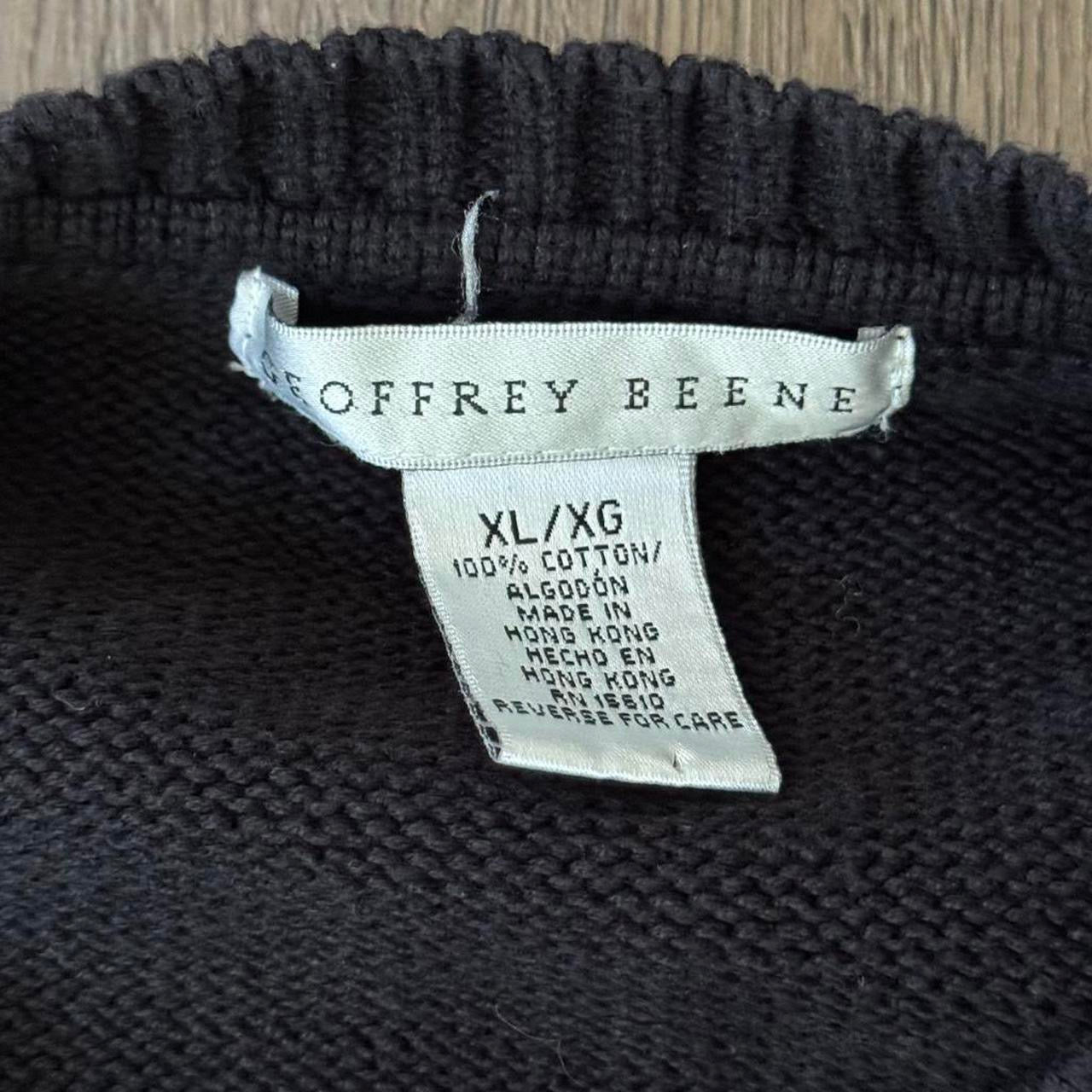 black 90s vintage crewneck white stripped knitwear sweater