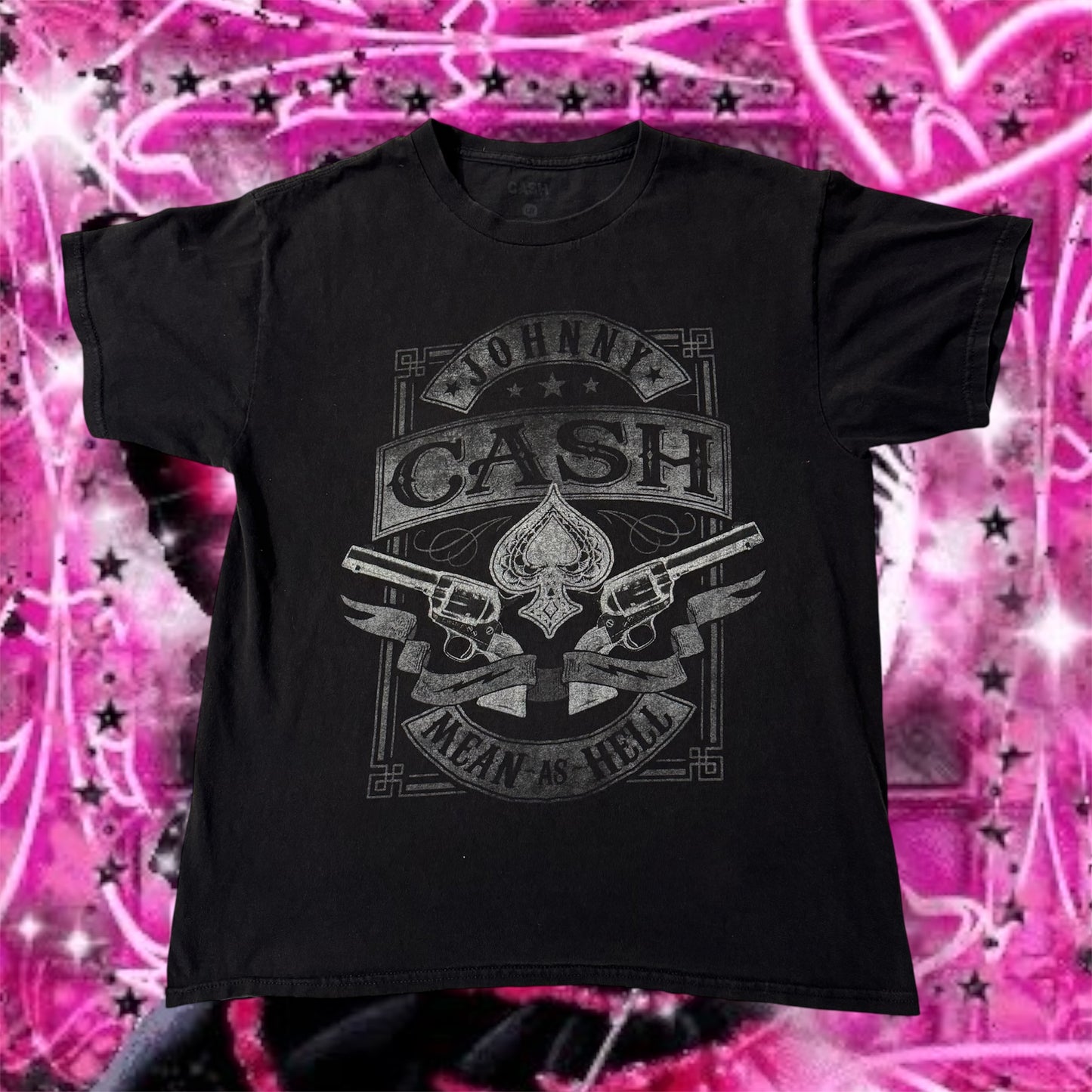 Black ‘Johnny Cash’ Graphic Tee Shirt