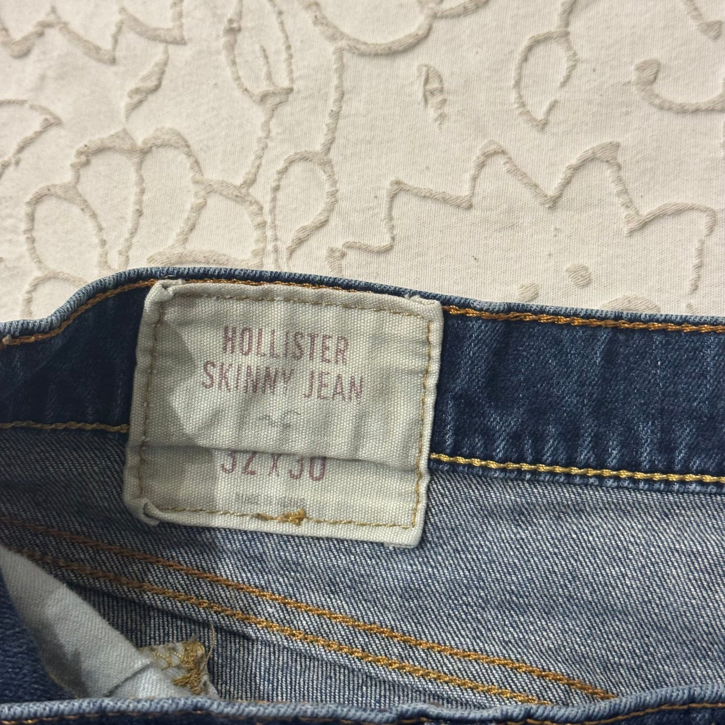Denim Blue ‘Hollister’ Vintage High Rise Skinny Mens Jeans