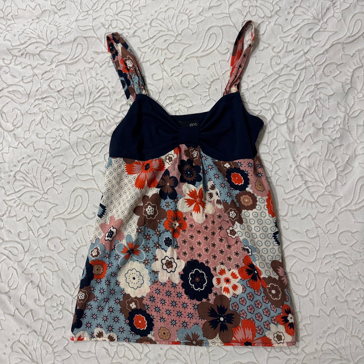 Multicolored ‘Zinc’ Babydoll Floral Top
