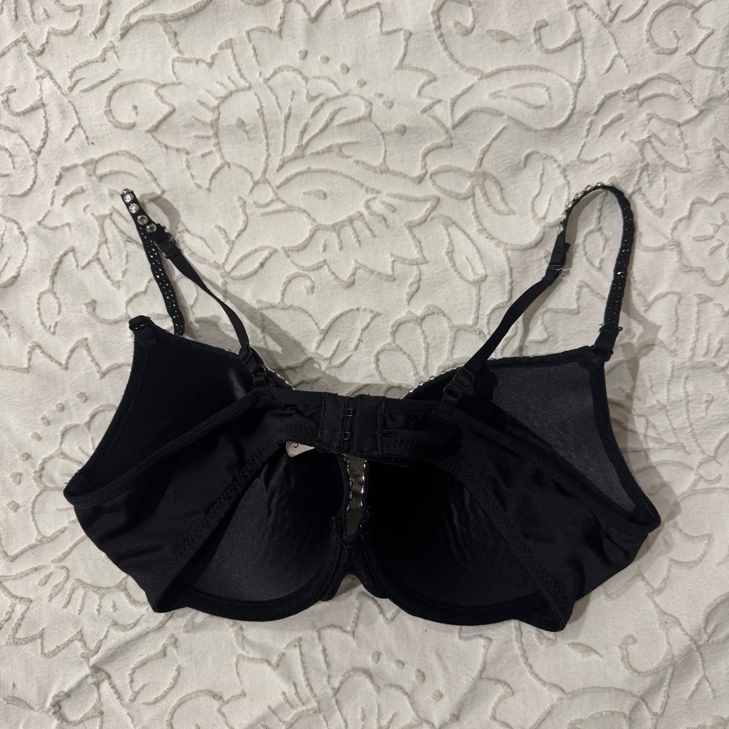 Black ‘Tail Bait’ Studded Rhinestone Mcbling Bra