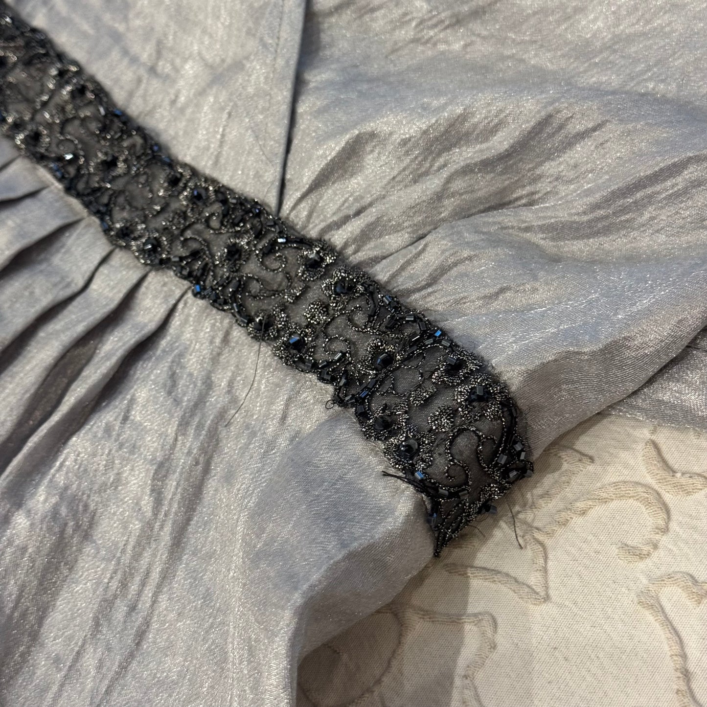 Grey ‘a Pea in the Pod Maternity’ Sequin Beaded Blouse