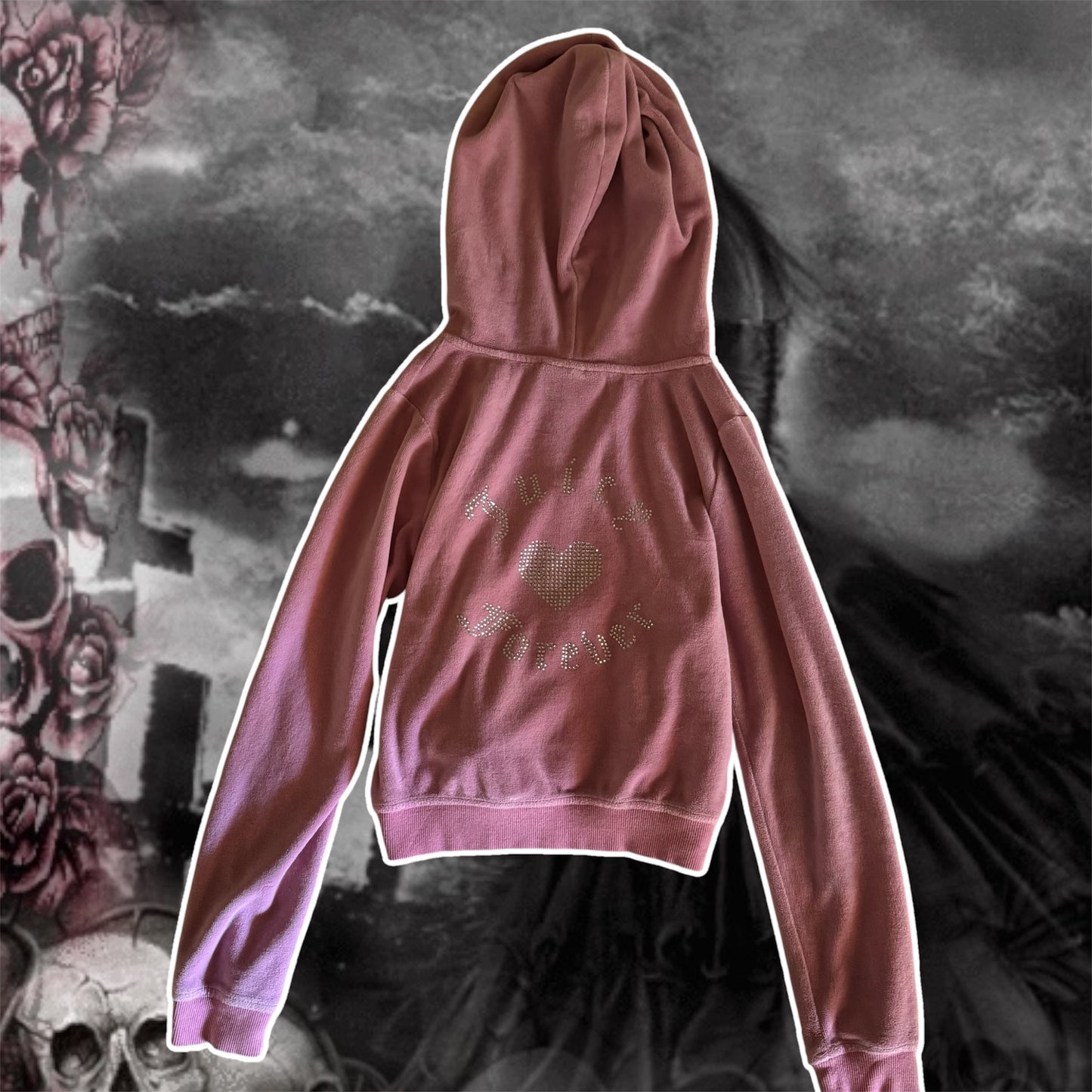 light pink juicy  couture x forever 21 zip up terry cloth jacket (S)