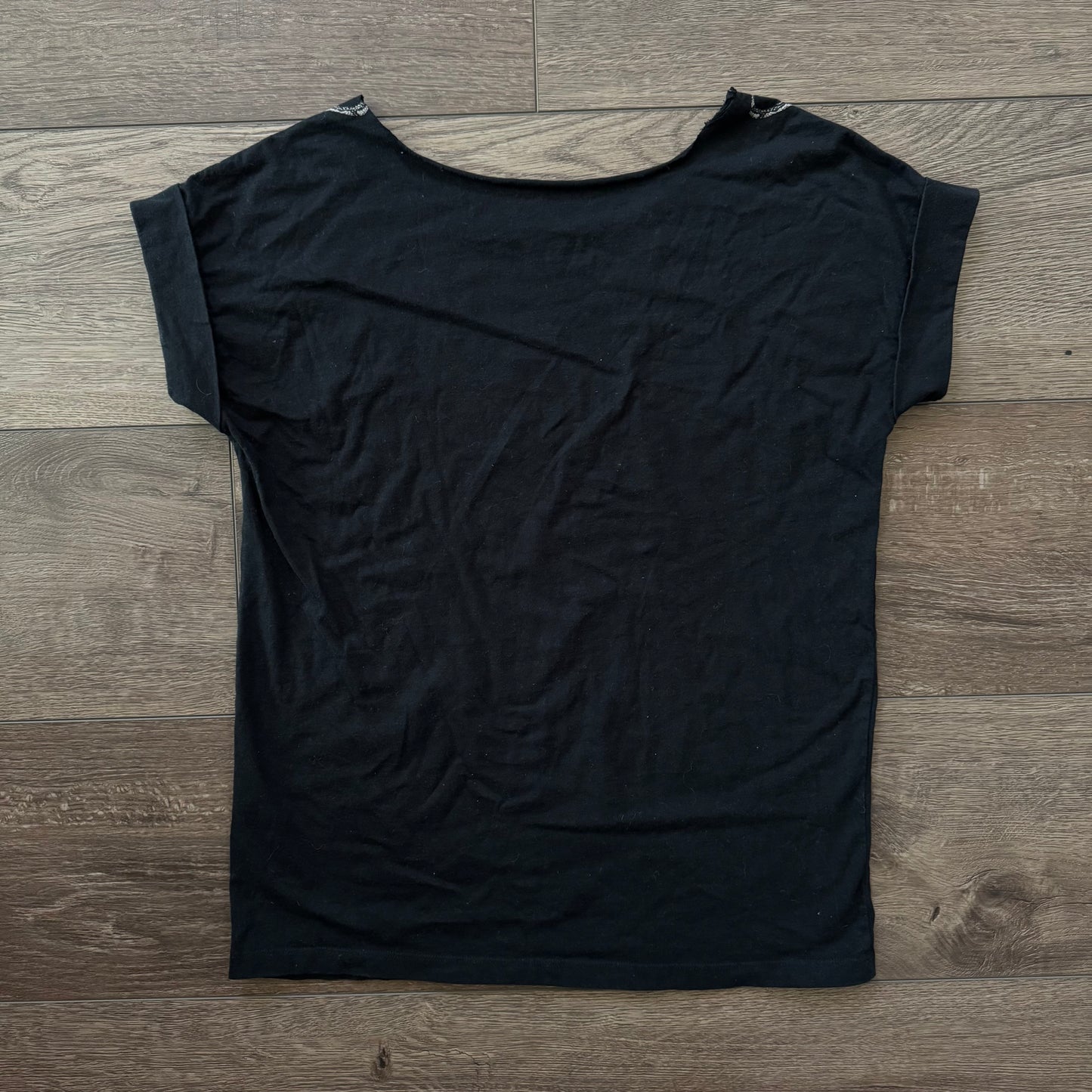 black allsaints snake eagle winged grungy graphic shirt