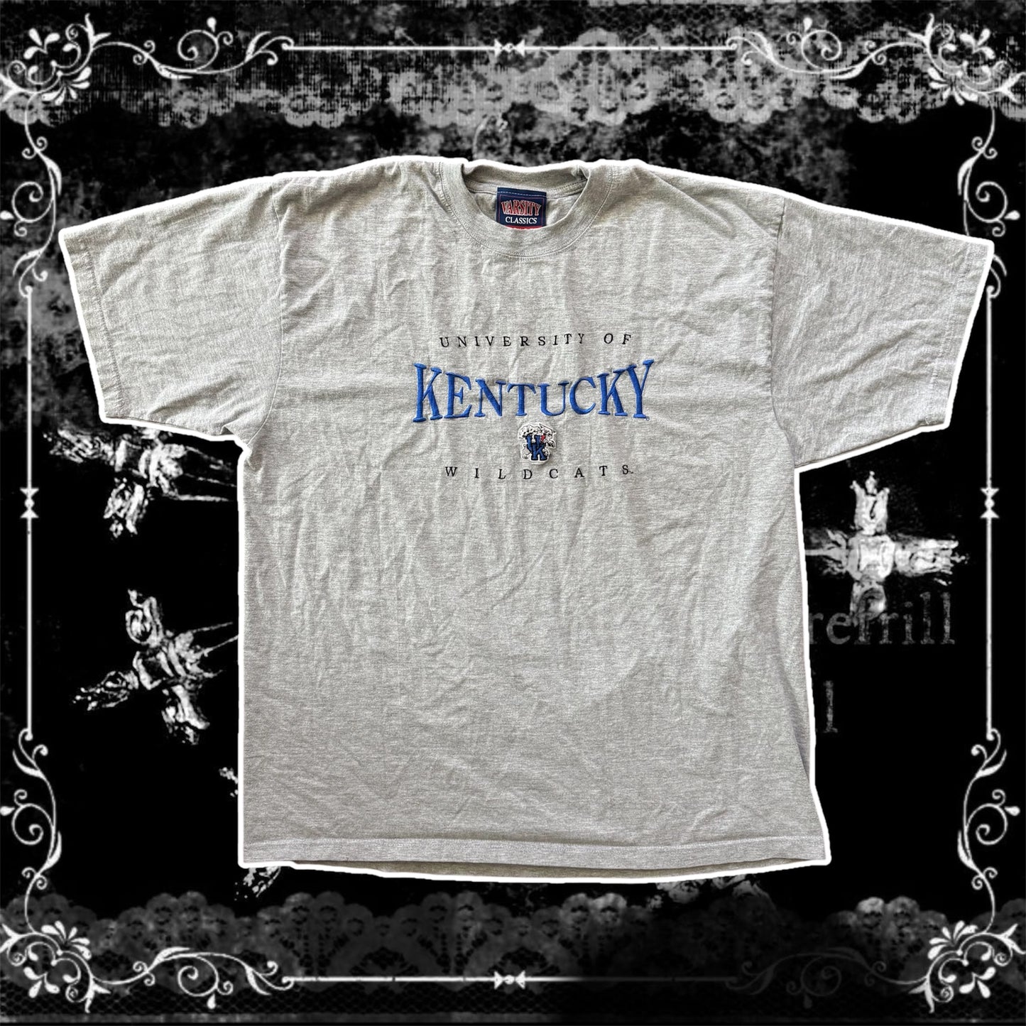 grey & blue variety university of kentucky wildcats shirt