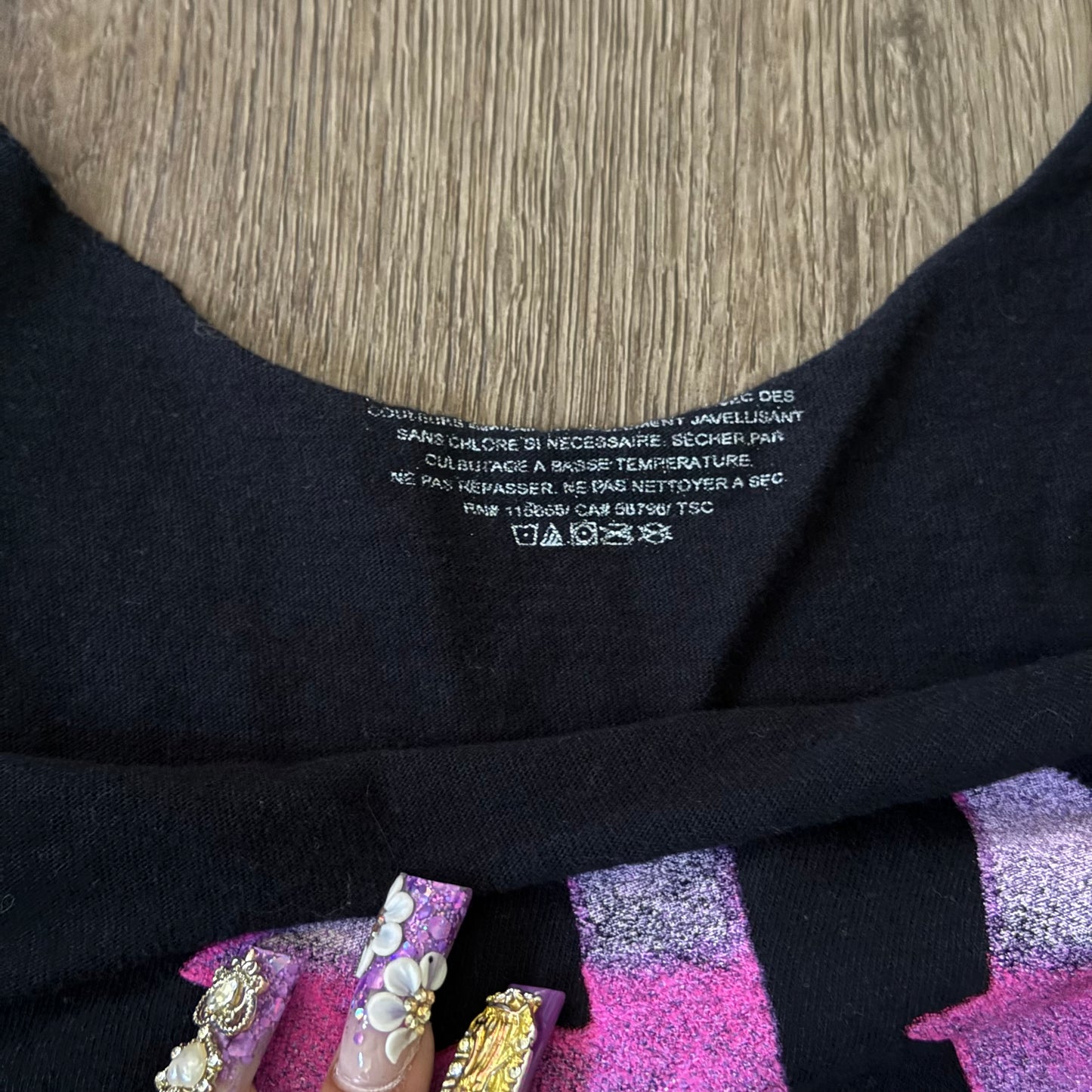 black and pink jersey shore team meatballs snooki deena graphic off the shoulder top