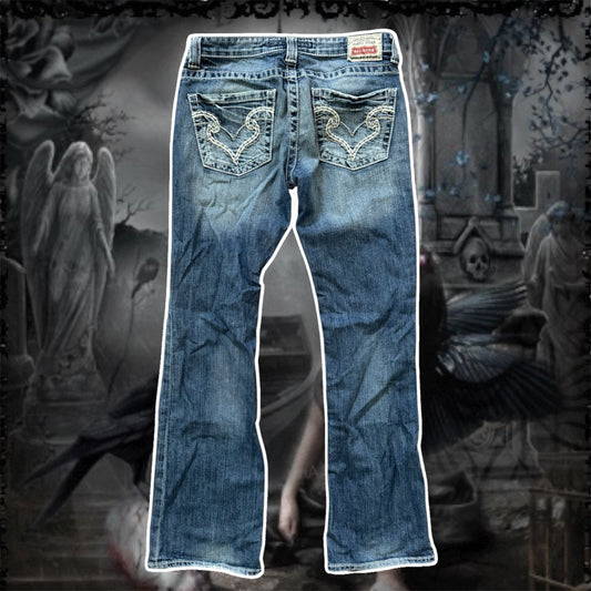 denim blue big star remy lowrise vintage bootcut jeans
