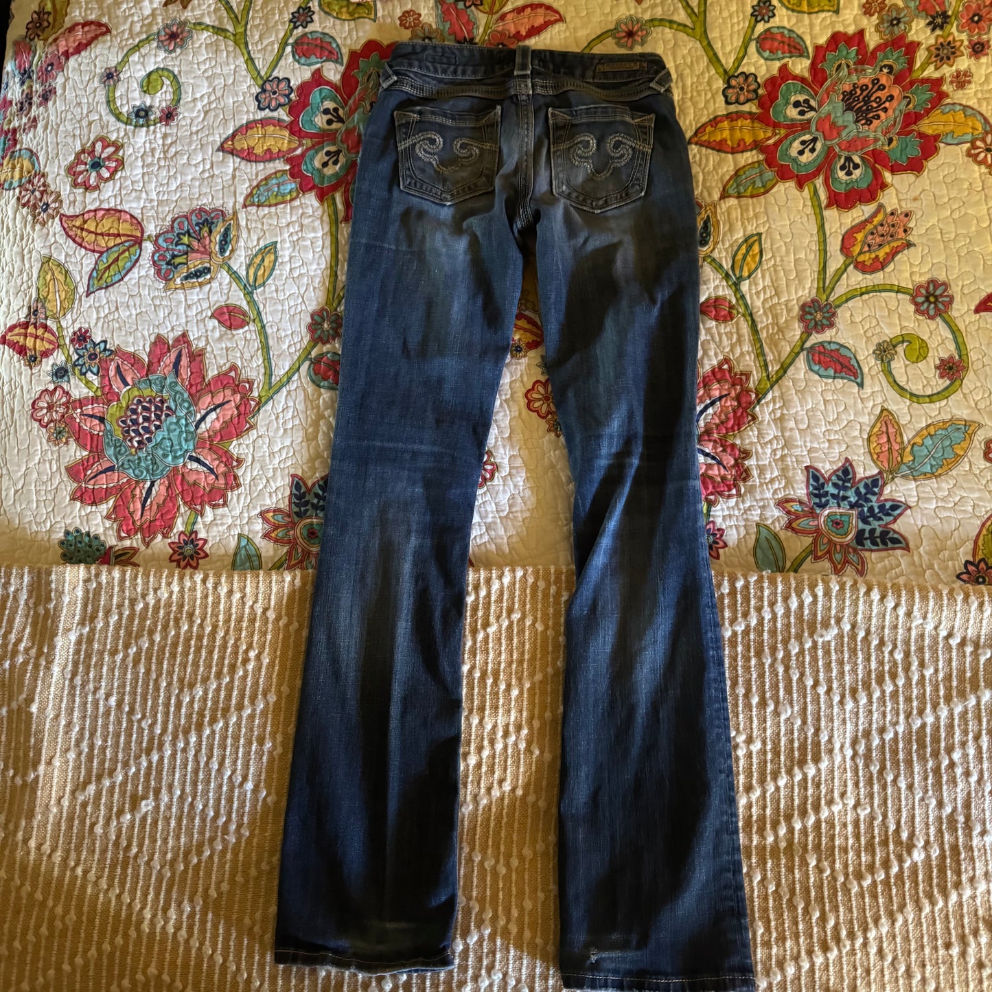 denim blue berock y2k mid rise bootcut jeans (2)