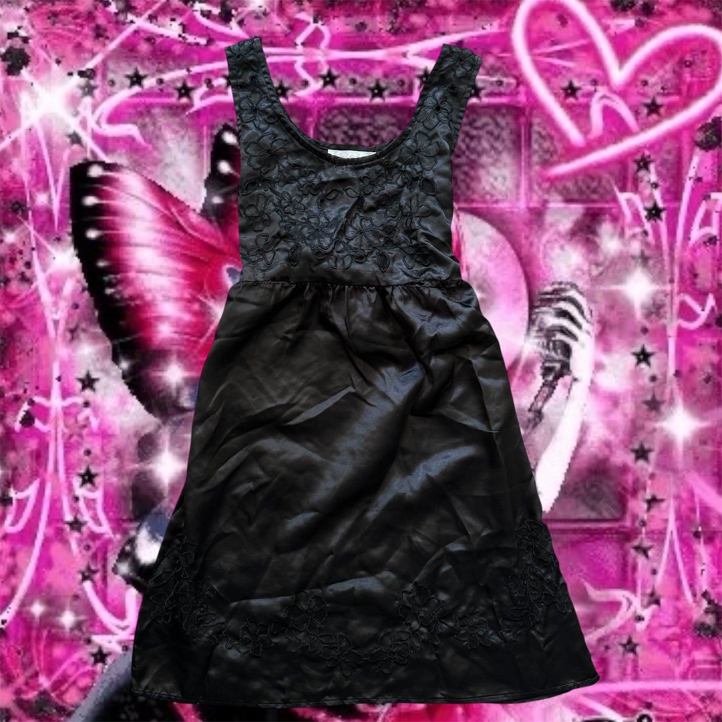 Black ‘Charlotte Russe’ Y2K Tie Back Dress