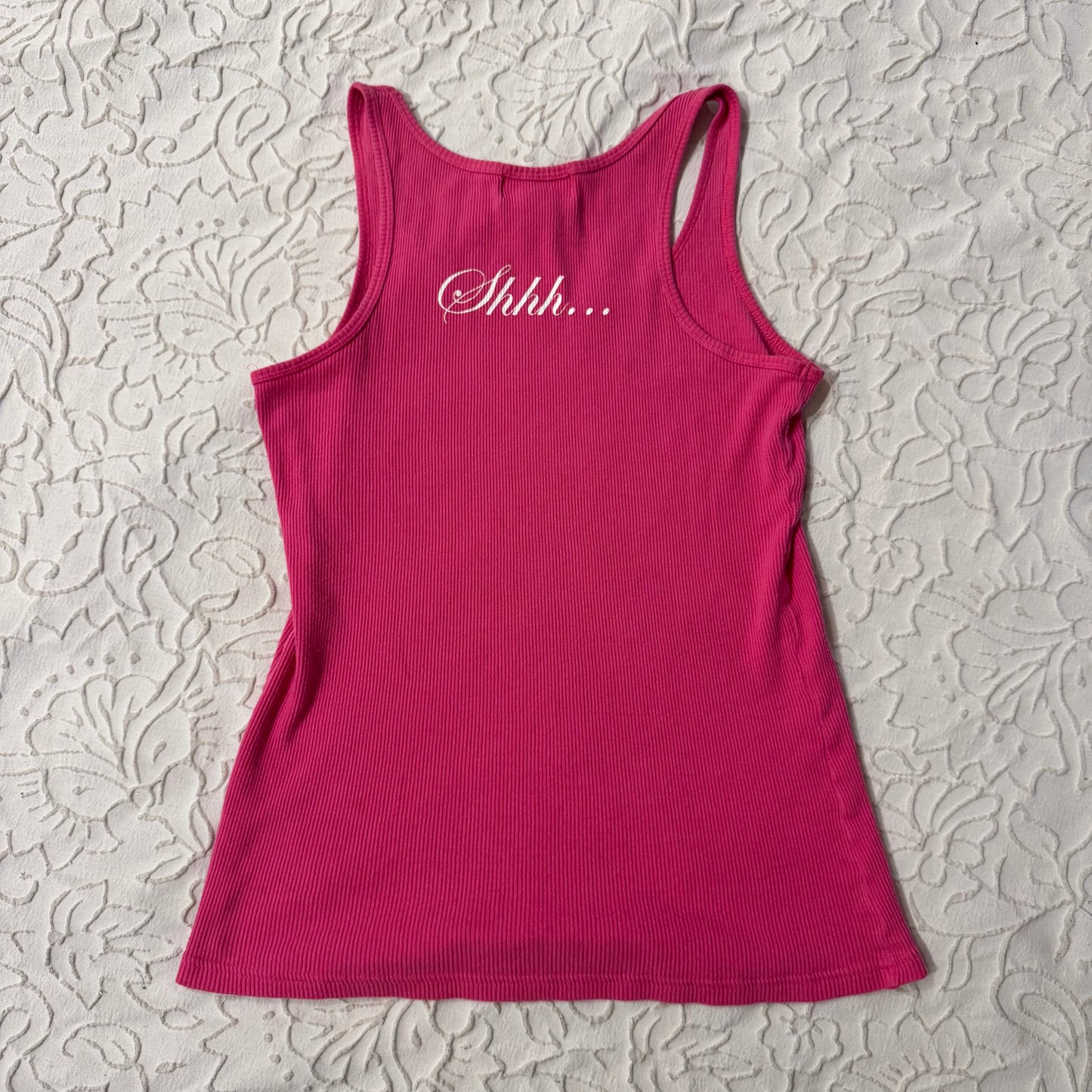Hot Pink ‘Playboy’ Y2K Slogan Tank Top