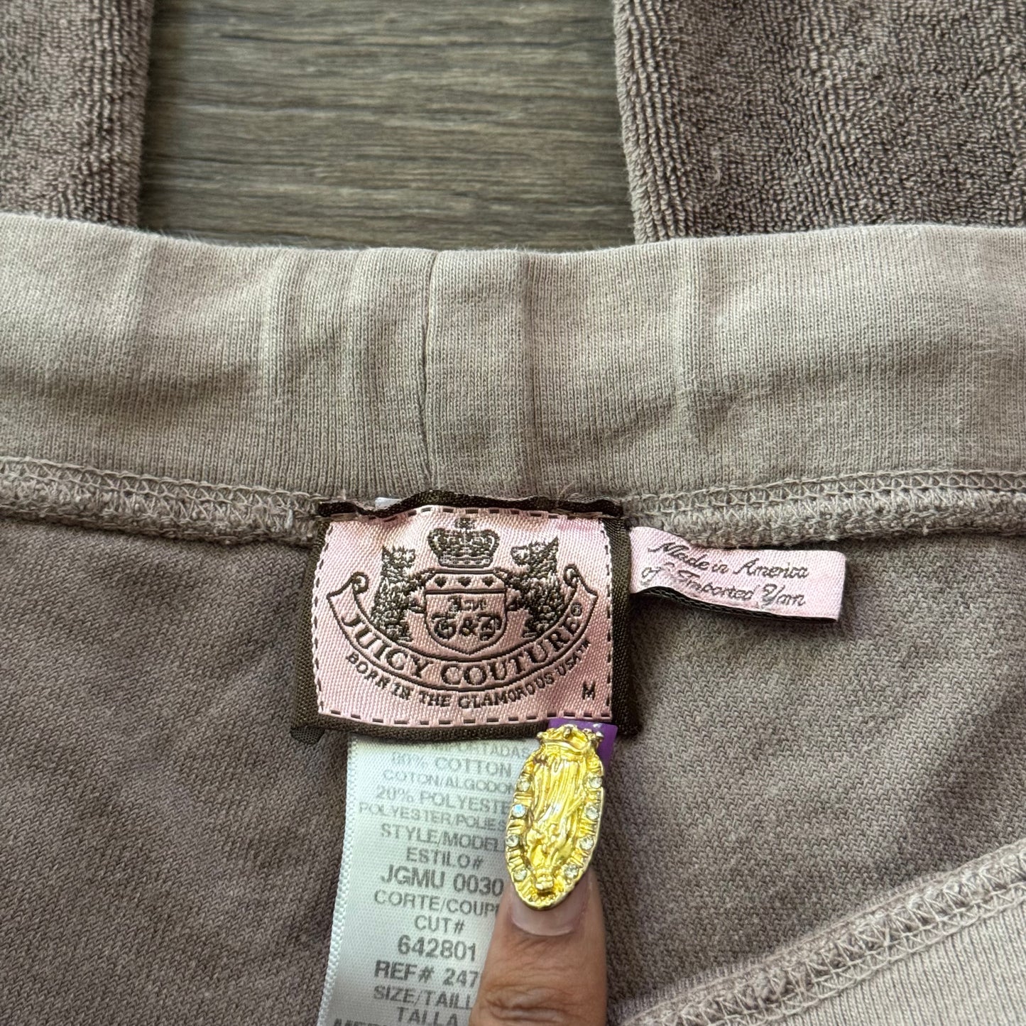 tan juicy couture low rise flare terrycloth sweatpants