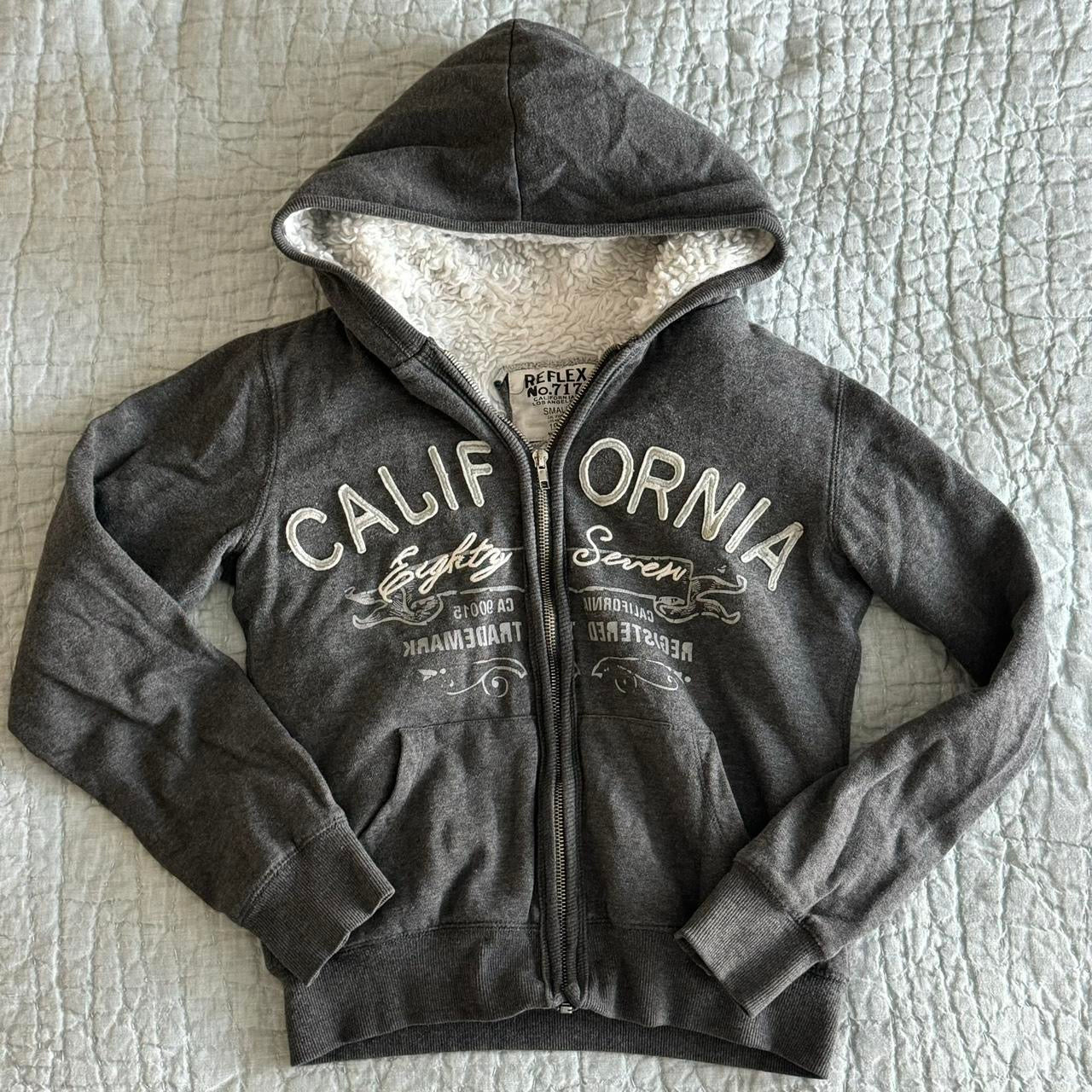 Dark Grey ‘Reflex No.717’ California Fur Hoodie Jacket