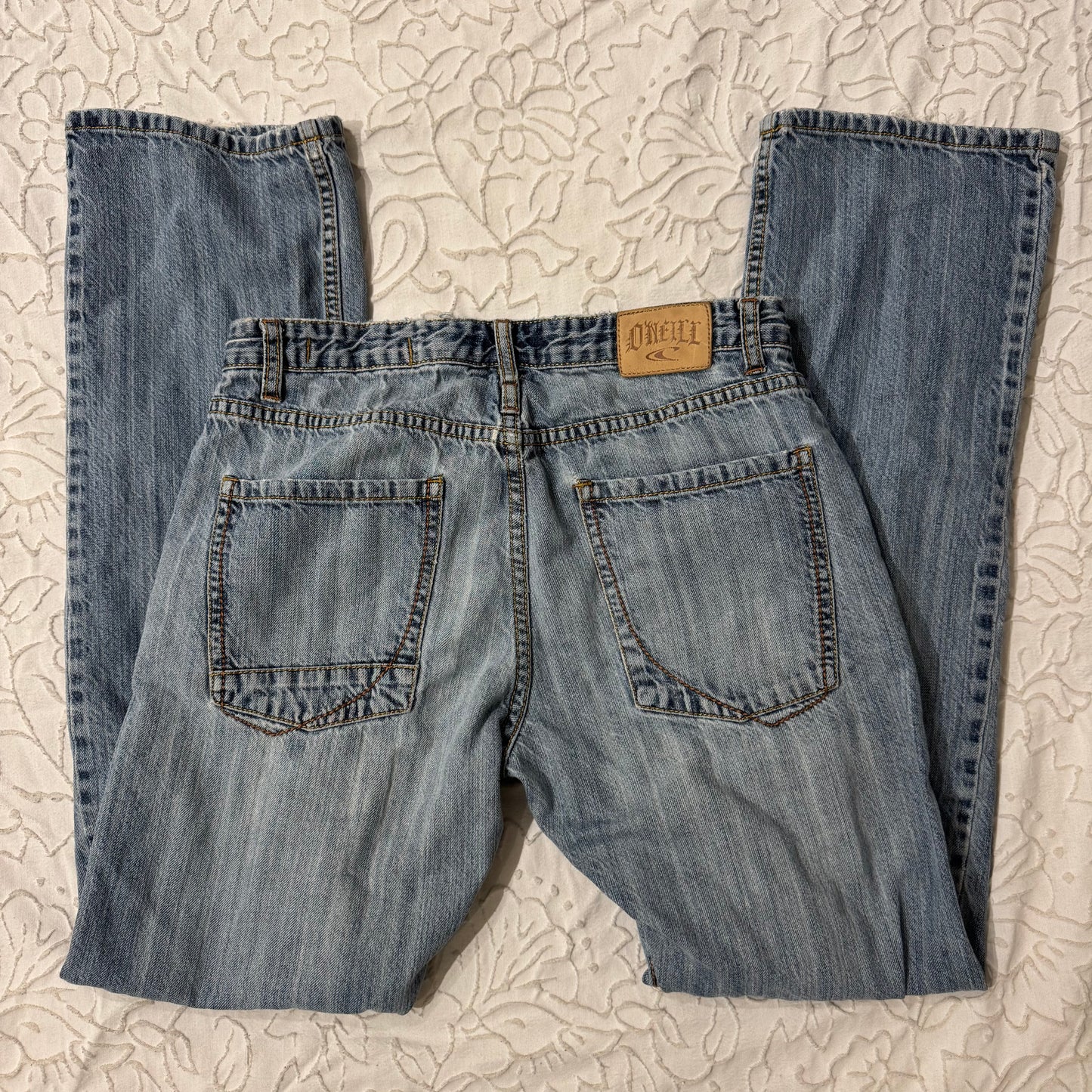 Light Washed ‘O’neil’ Y2K High Rise Straight Jeans