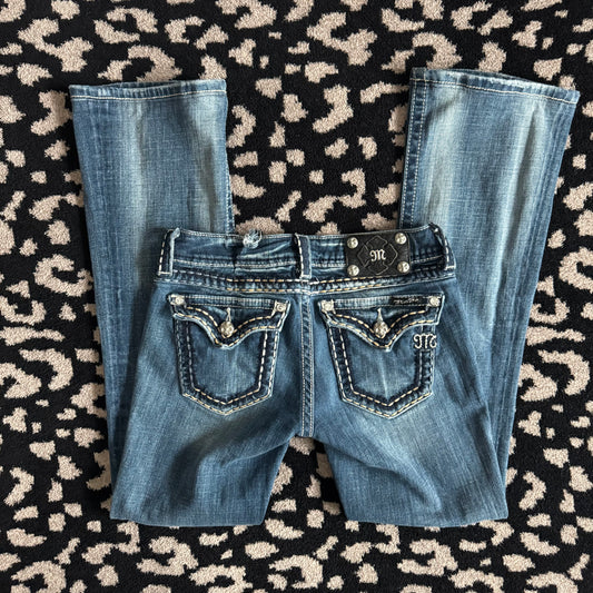 denim blue miss me y2k ulta low rise bootcut jeans (27)