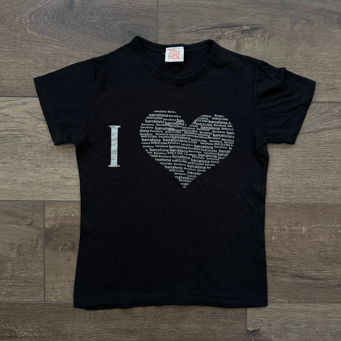 black i heart barcelona graphic shirt