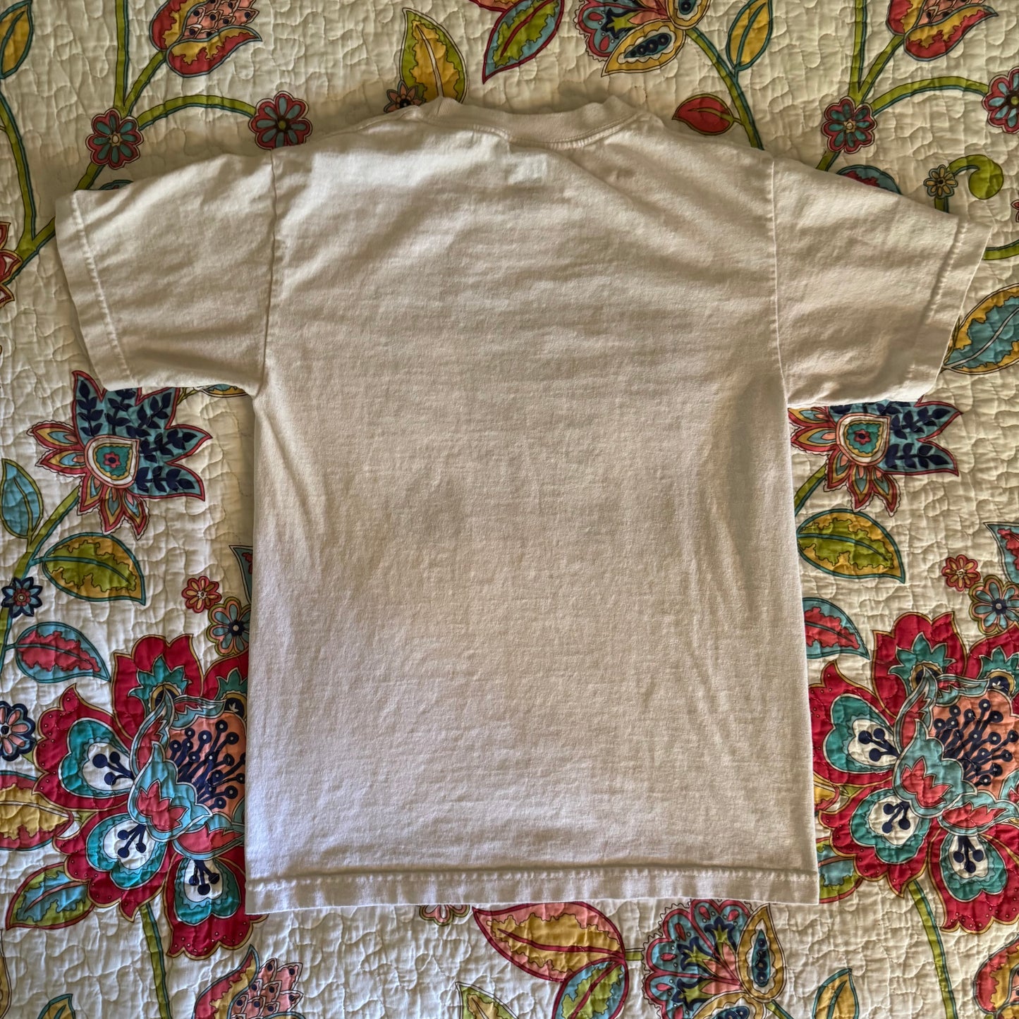 white & black grungy y2k dc shoes graphic men’s shirt (S)