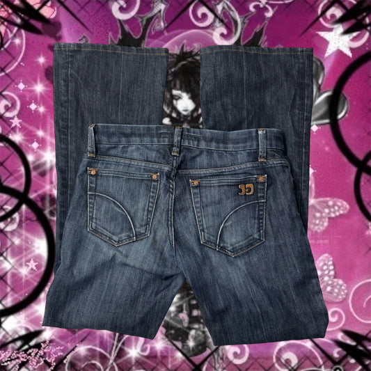 Dark Denim Blue ‘Joes’ Bootcut Ripped Jeans
