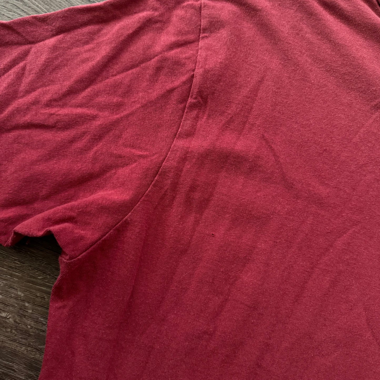 red & black cybery2k grungy men’s distressed graphic shirt