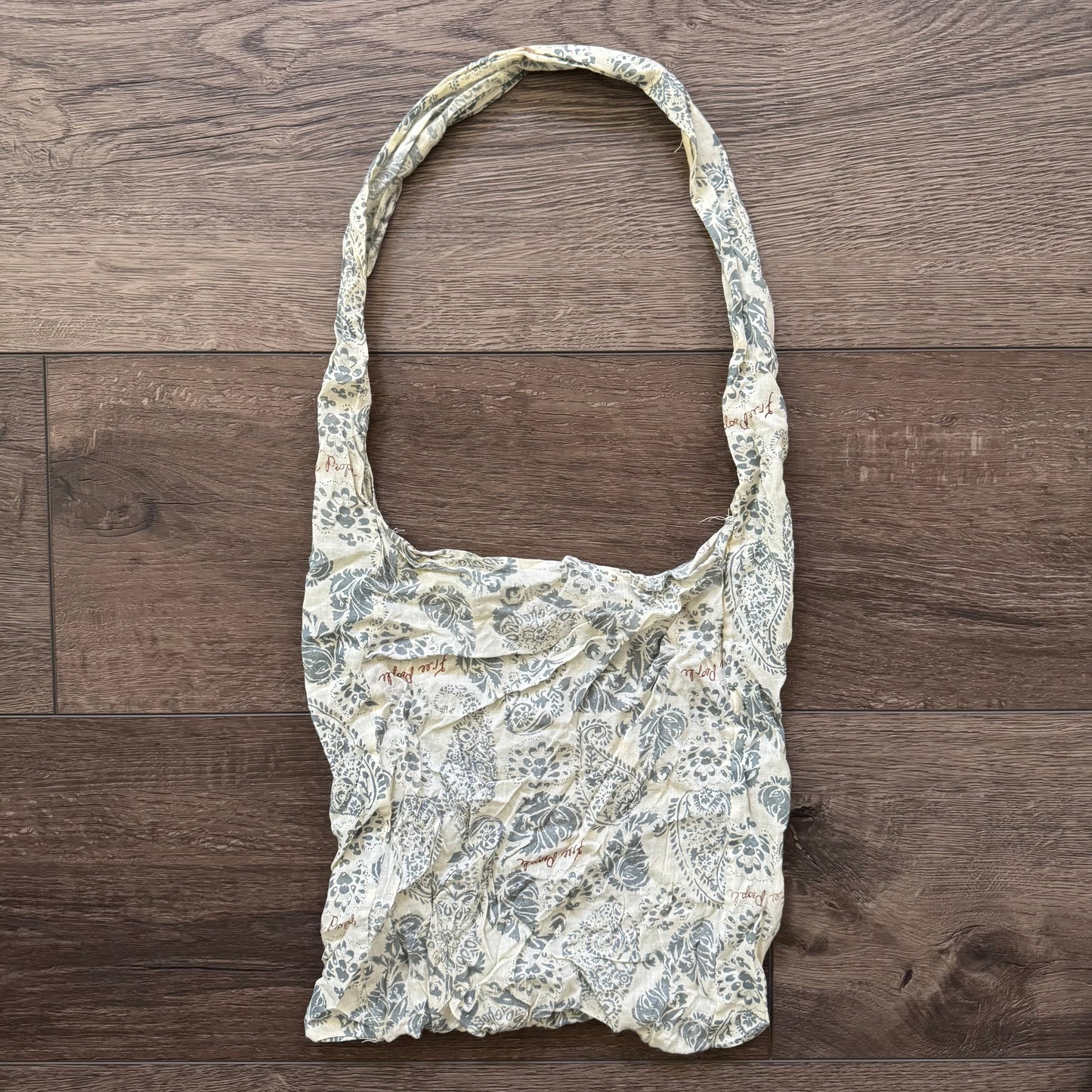 white & blue floral free people whimsy boho bag