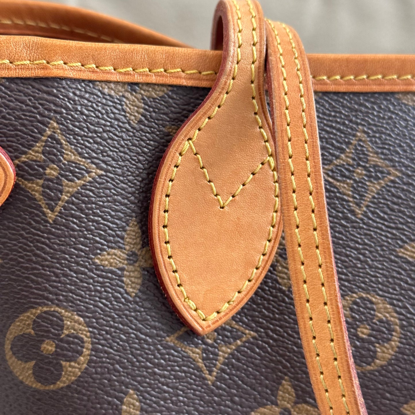 louis vuitton neverfull pm pivoine w/ pochette authentic