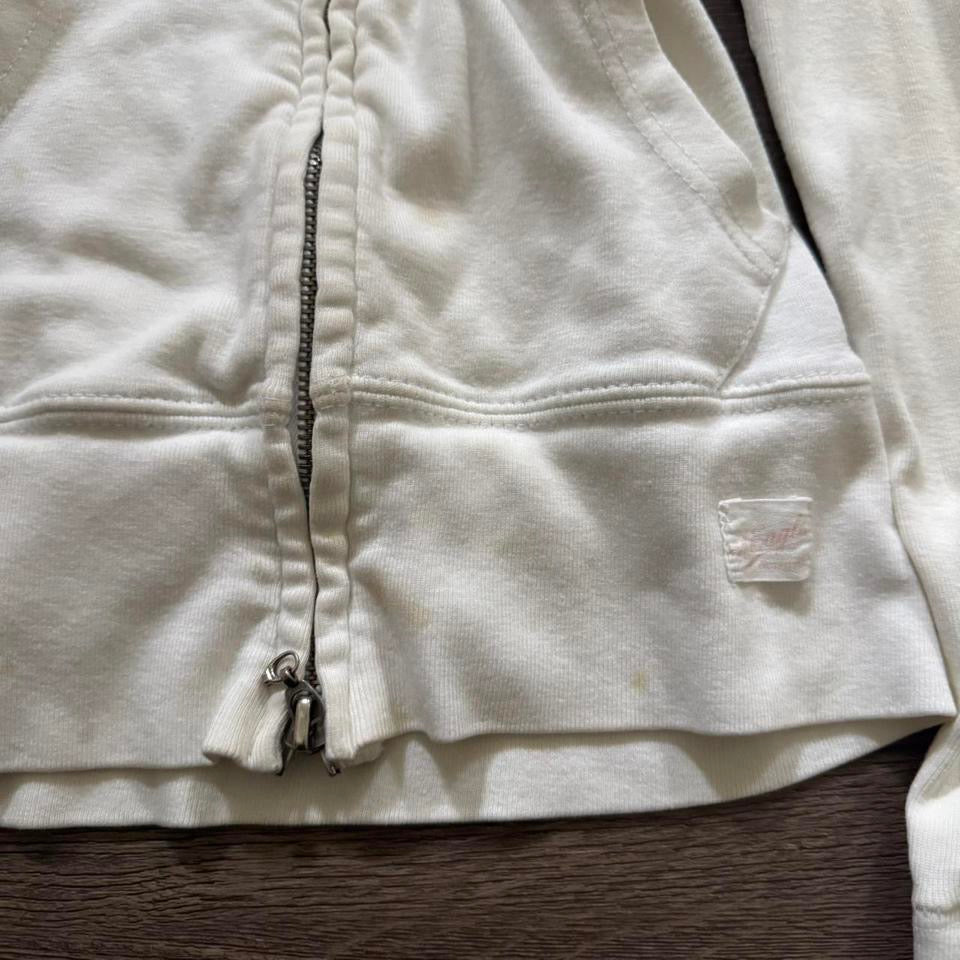 white american eagle y2k zip up jacket