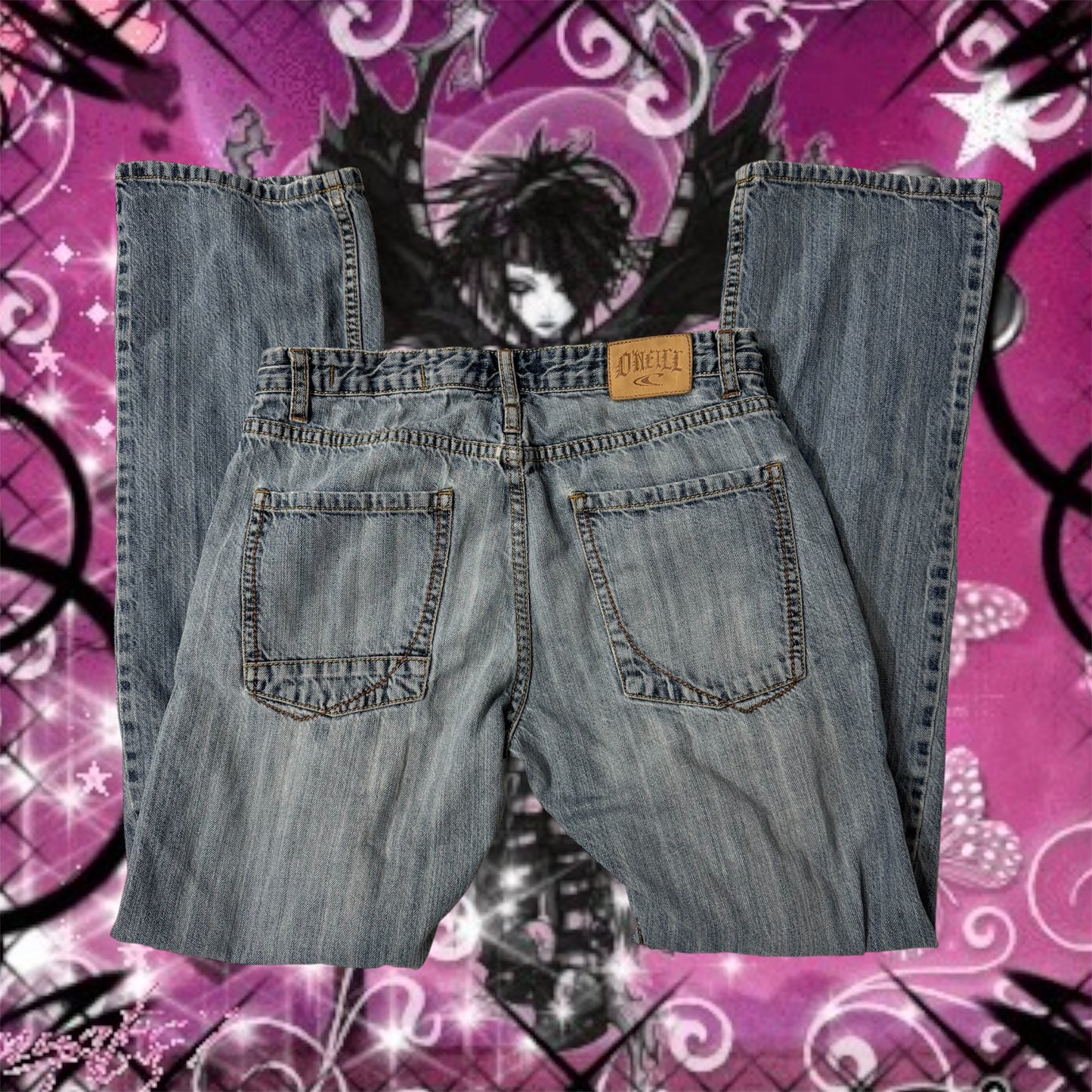 Light Washed ‘O’neil’ Y2K High Rise Straight Jeans