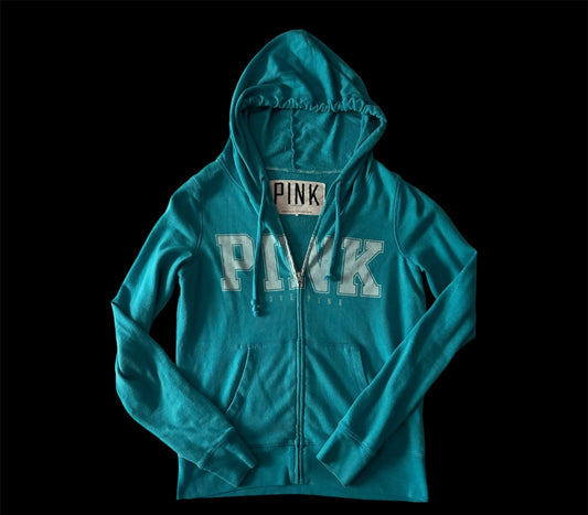 Aqua Blue ‘Victoria’s Secret PINK’ Classic Logo Hoodie