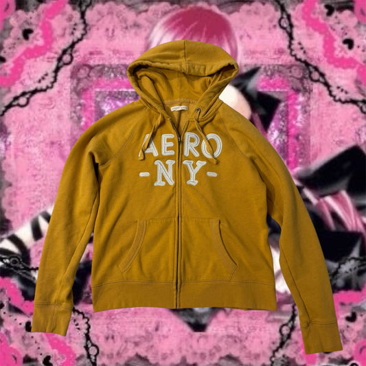 Yellow ‘Aeropostale’ Y2K Zip Up Hoodie