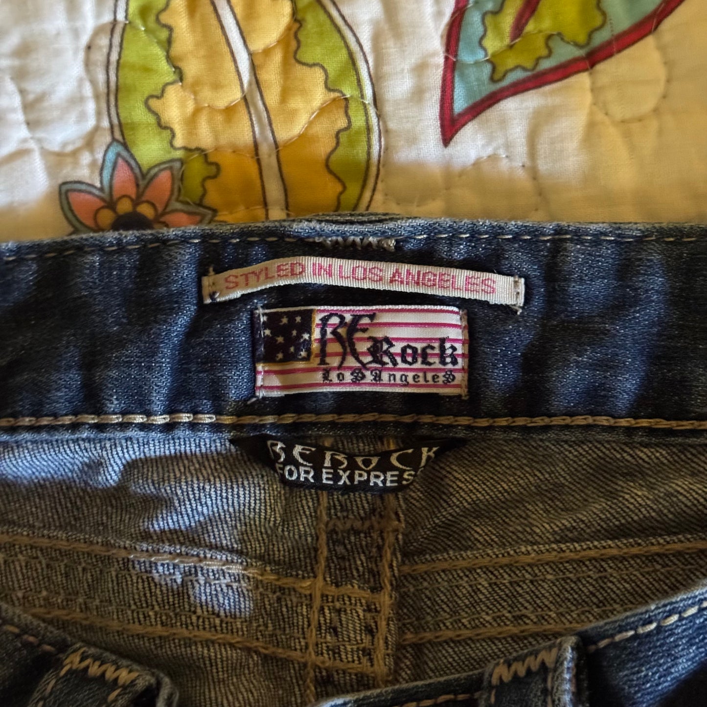 denim blue berock y2k mid rise bootcut jeans (2)