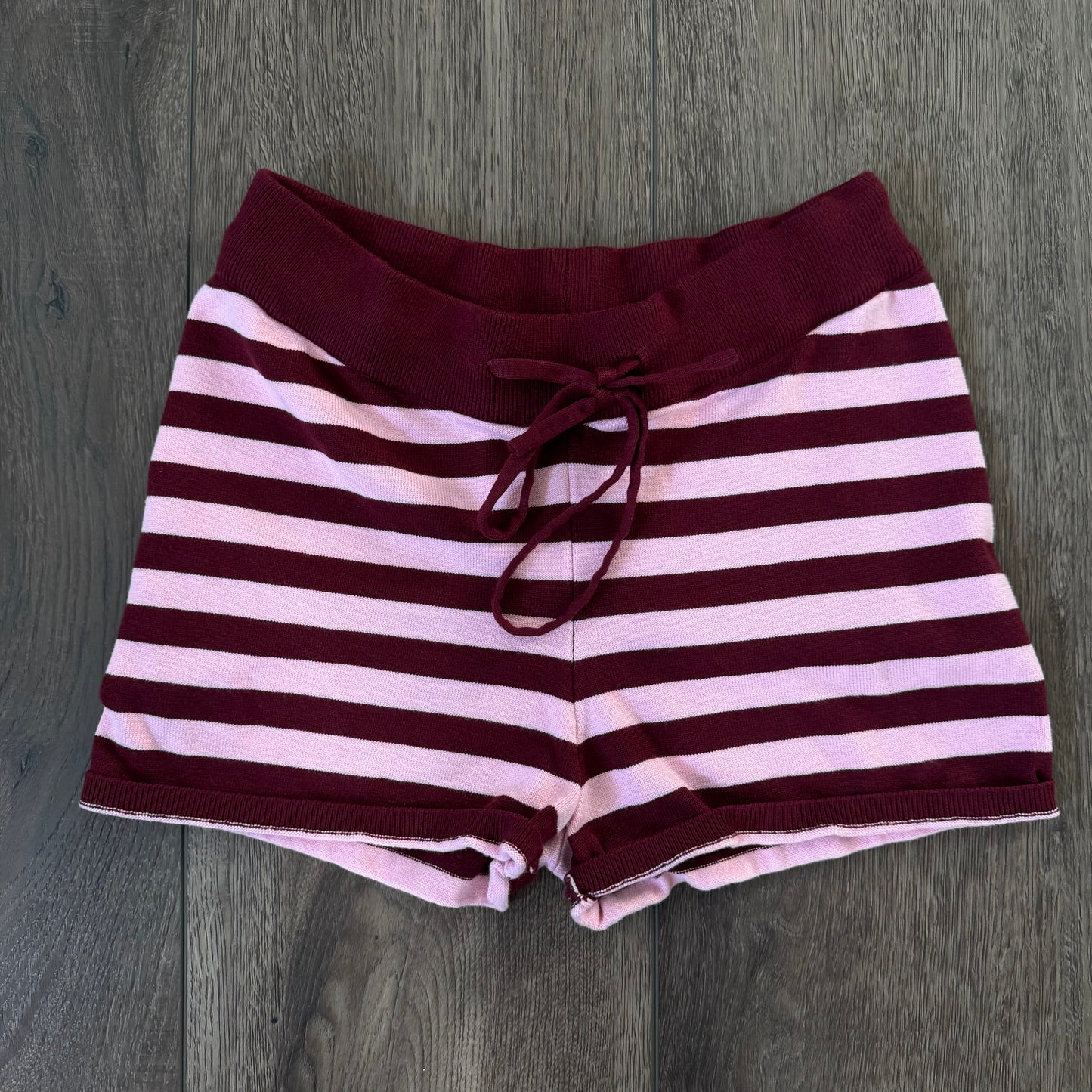 pink & purple forever 21 high waisted knitted shorts (M)