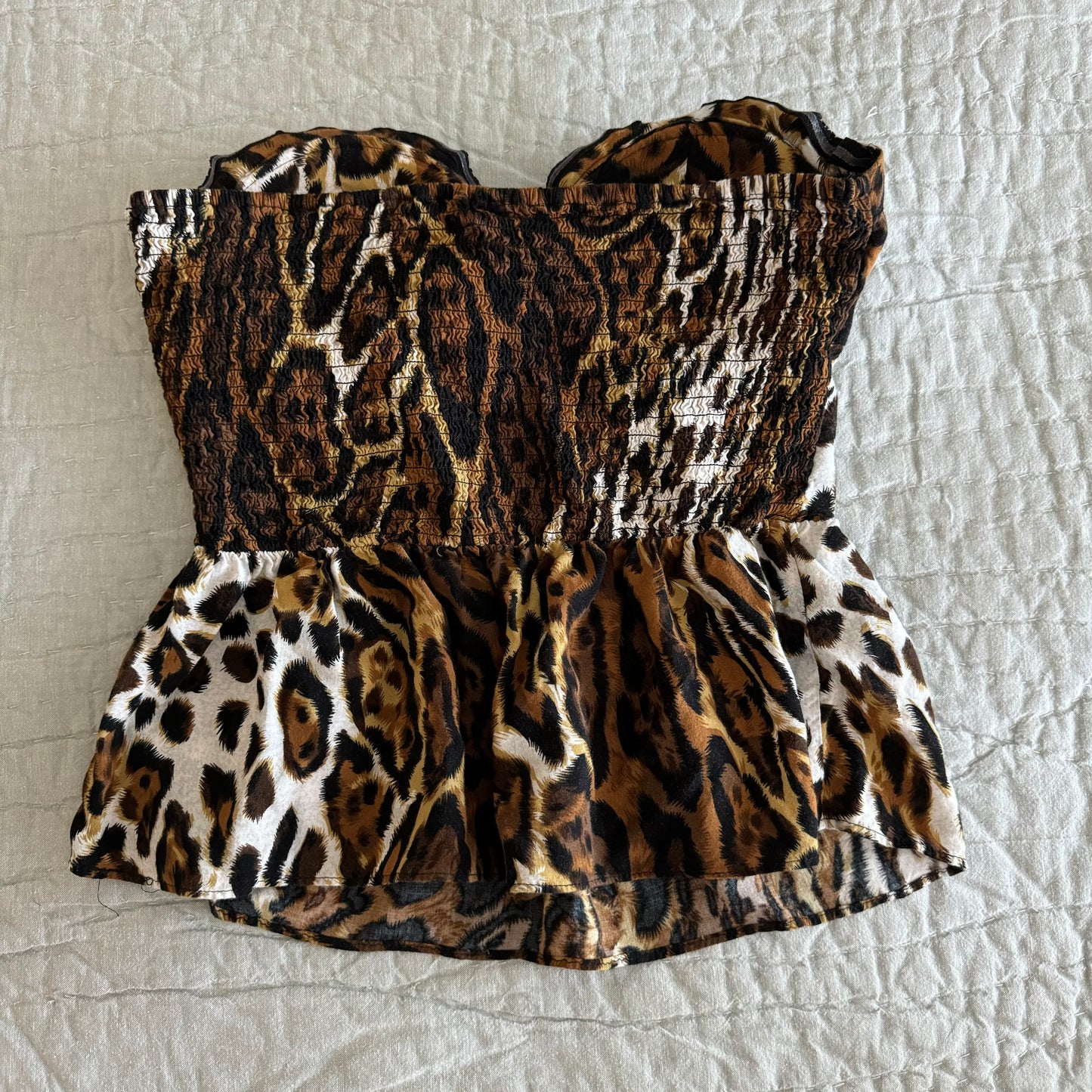 Leopard ‘Wet Seal’ Padded Tube Top