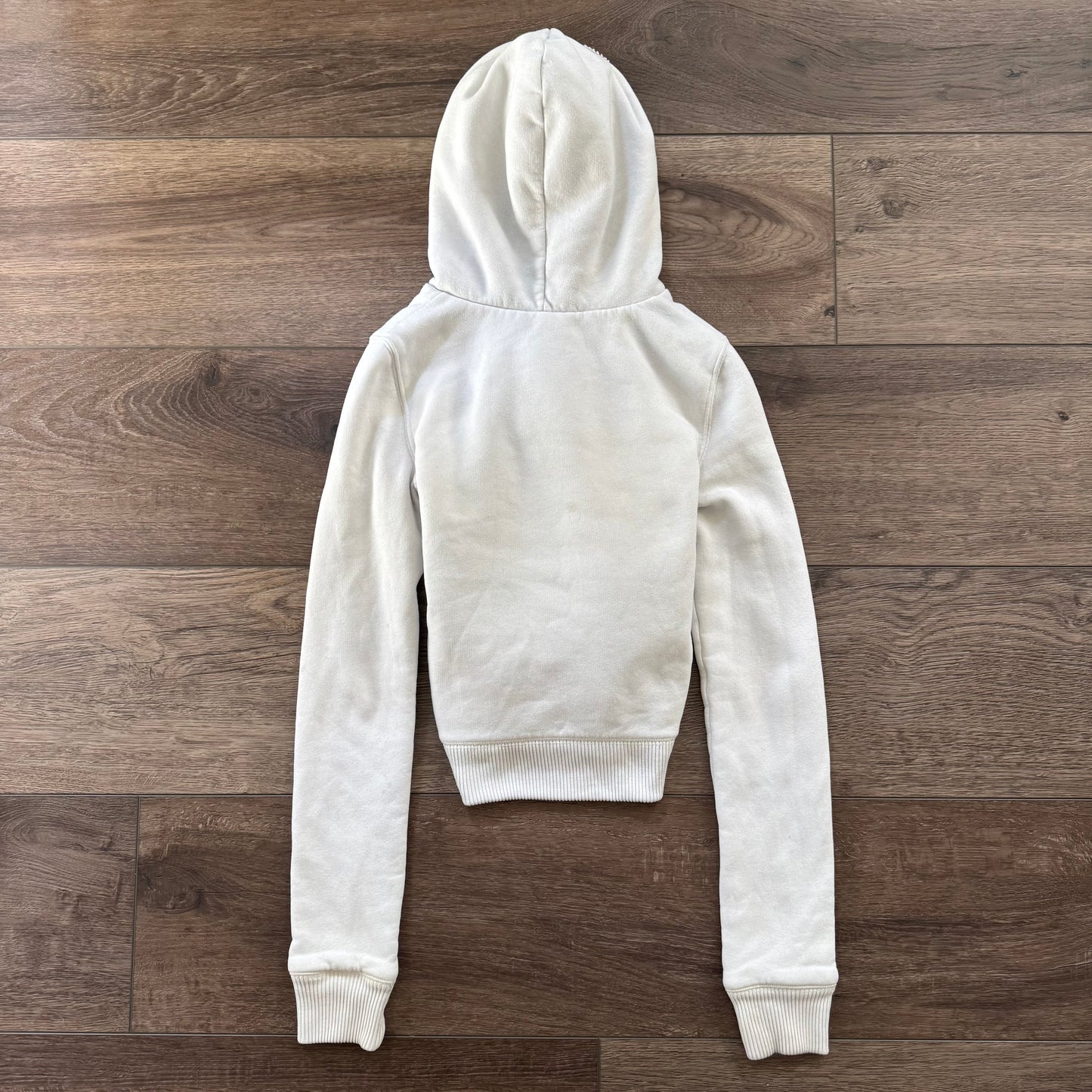 creme y2k hollister fur shearling fitted jacket (M)